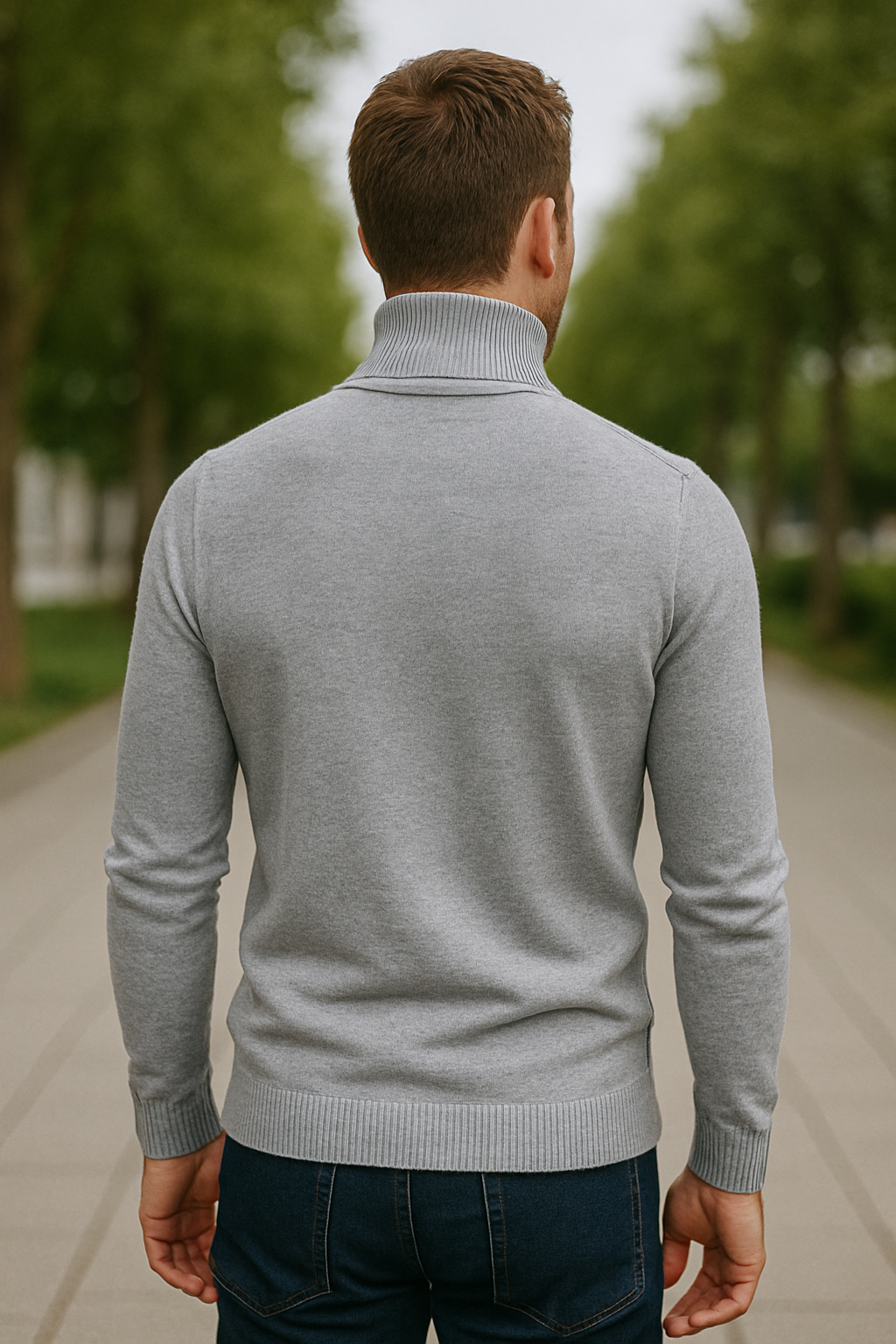 Heren Coltrui, Slim Pasvorm Effen Kleuren Trui, Warme Winter Hoge Hals Lange Mouwen Top | VIQA VIQA© NEDERLAND