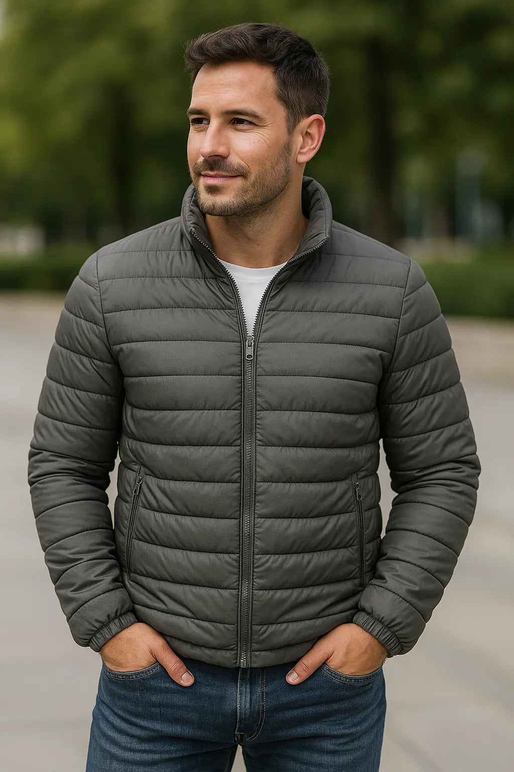 Heren Winter Puffer Jas, Dikke Gevoerde Donzen Jas, Warme Casual Windjack Met Kraag | VIQA VIQA© NEDERLAND