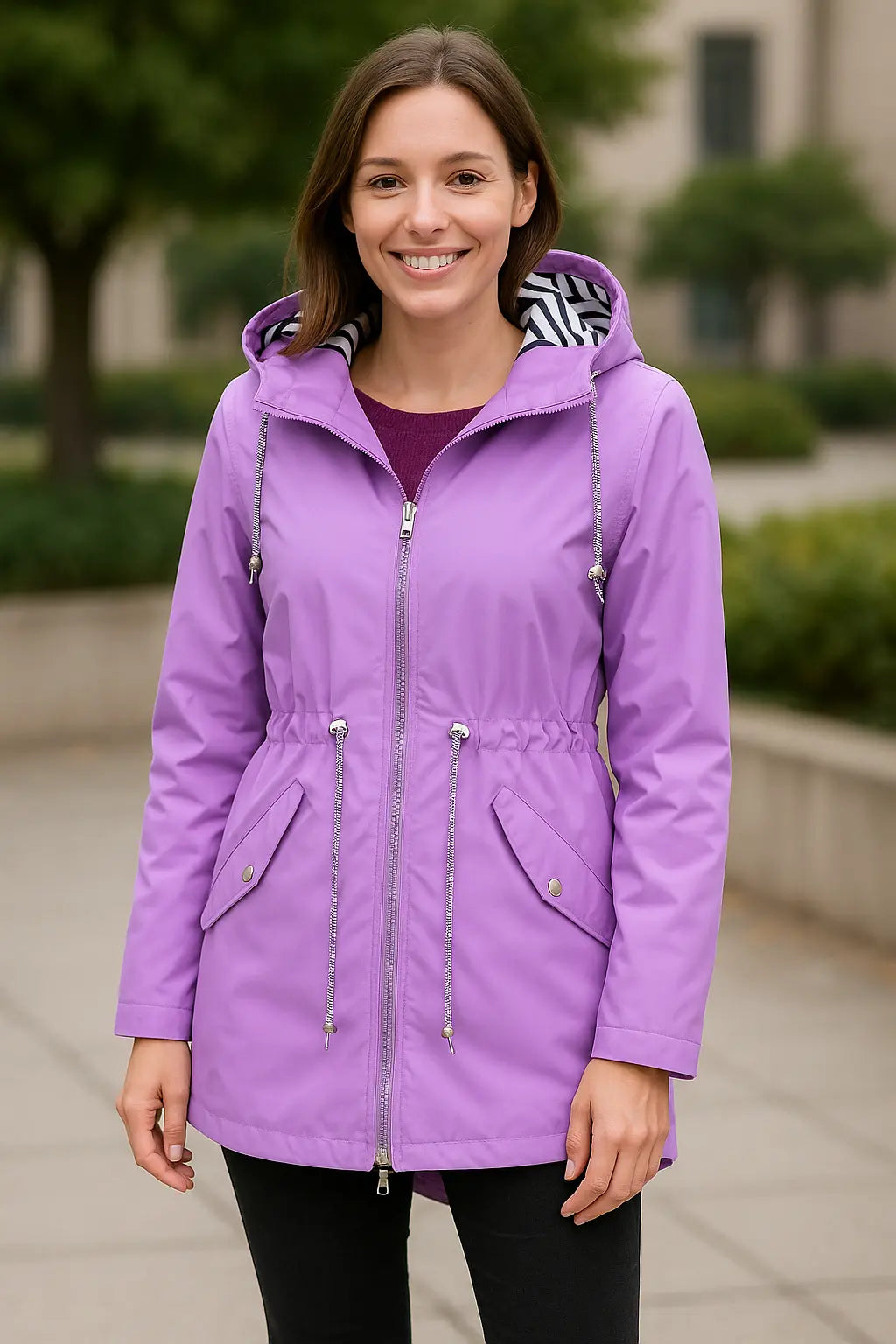 Waterdichte Regenjas Voor Dames, Lichtgewicht Trenchcoat Met Capuchon, Casual Outdoor Jas Voor Wandelingen | VIQA VIQA© NEDERLAND