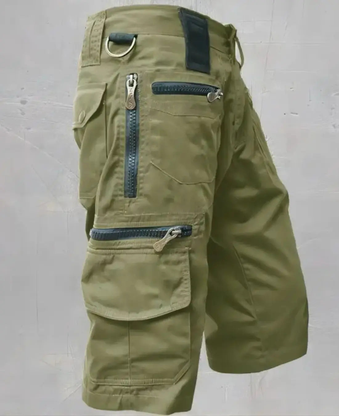 Tactische Herenshort Met Rits VIQA© NEDERLANDLegergroen-2XL