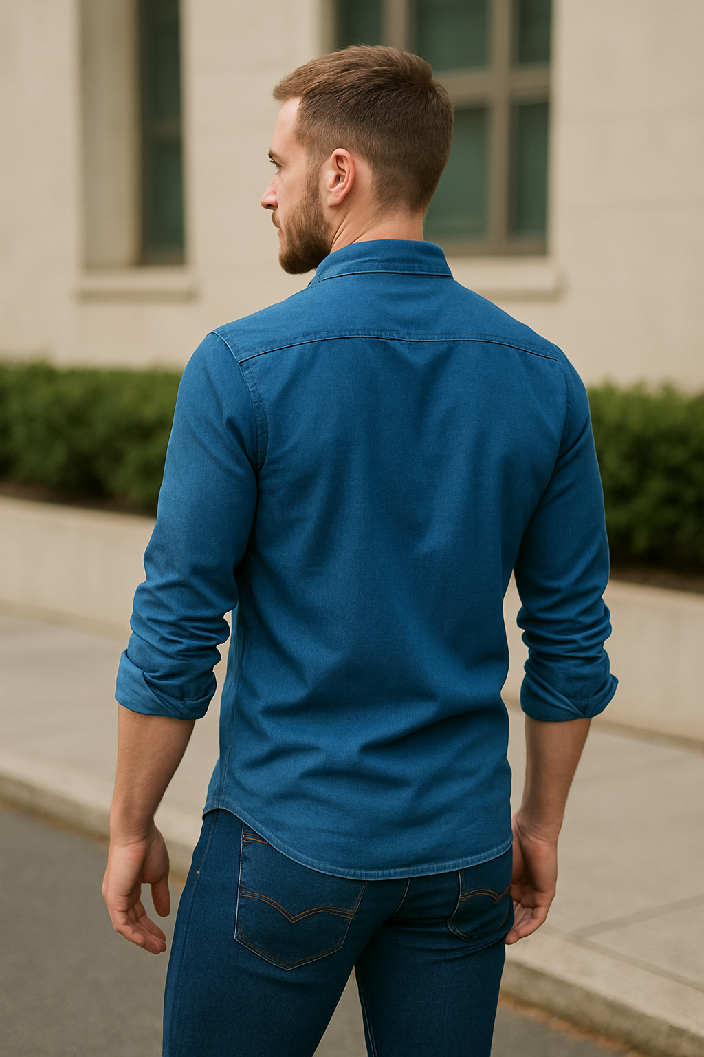 Heren Corduroy Overhemd, Enkelrijks Slim Pasvorm, Zakelijke Casual Effen Katoen Herfst En Winter Top | VIQA VIQA© NEDERLAND