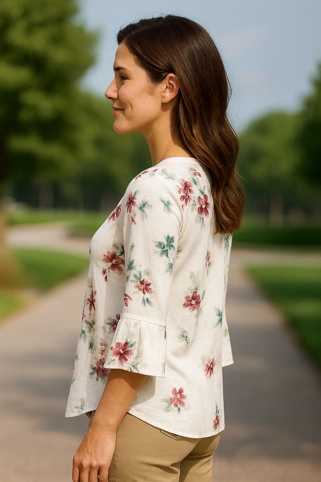 Dames Elegant Gedrukte Blouse, Casual Lange Mouwen Stijlvol Overhemd Top | VIQA VIQA© NEDERLAND