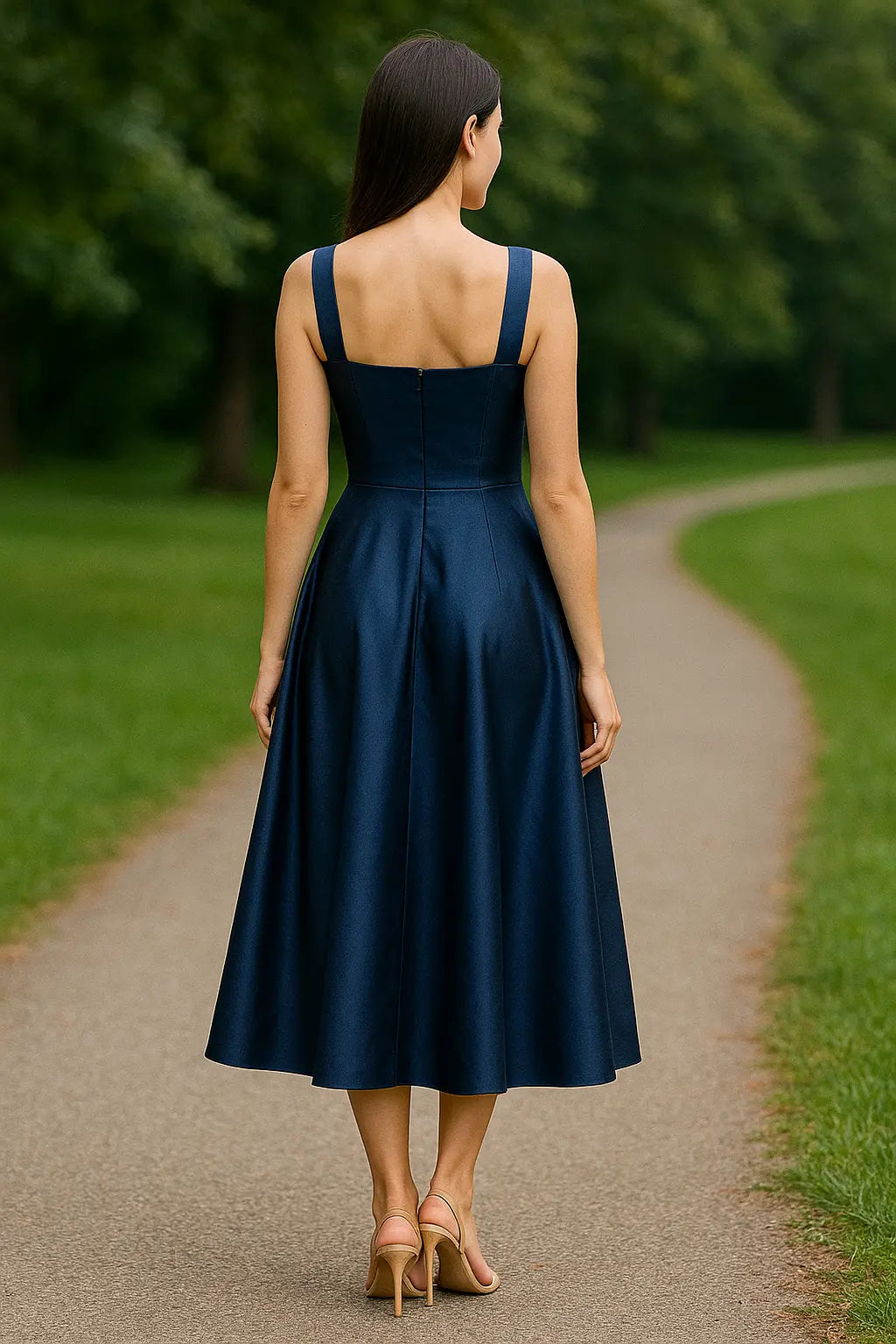 Dames Mouwloze A-Line Jurk, Vierkante Hals Hoge Taille Zomerfeest Cocktail Jurk | VIQA VIQA© NEDERLAND