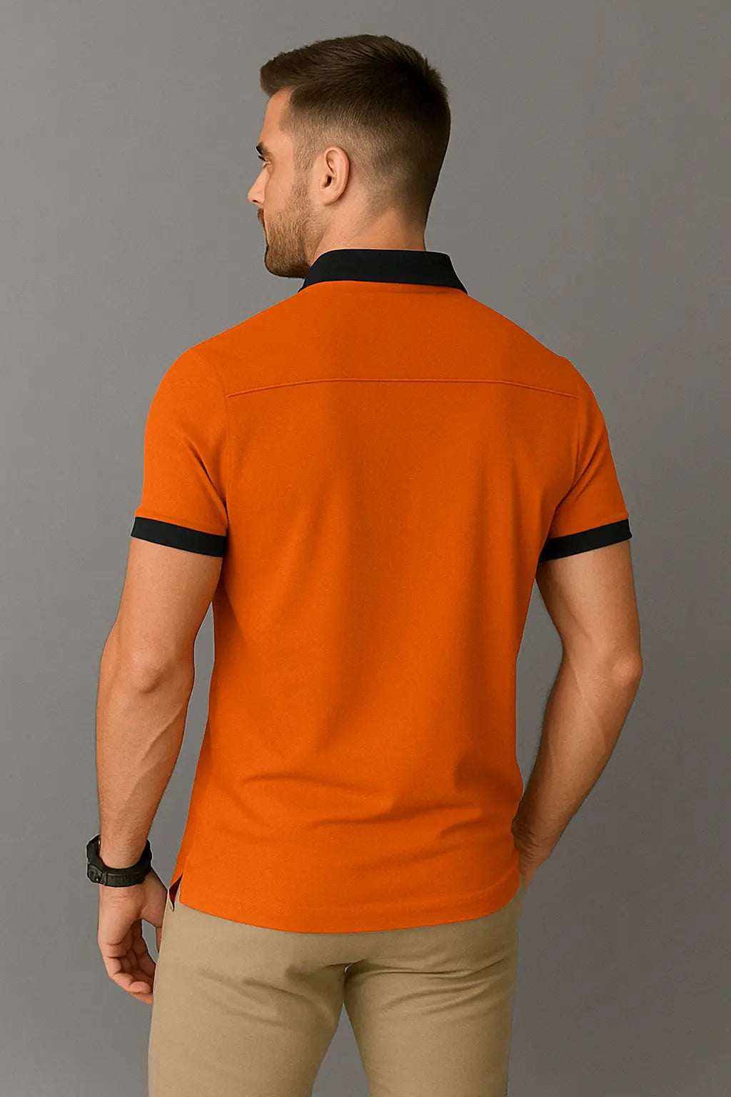 Harvey Oranje Korte Mouw Herenpolo VIQA© NEDERLAND