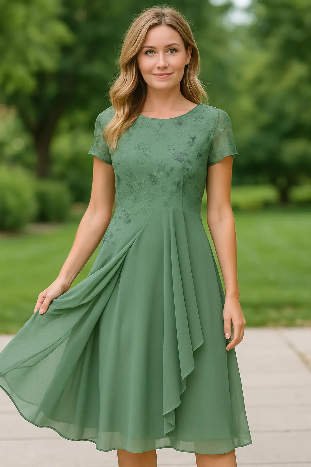 Angie Elegante Maxi Kanten Feestjurk VIQA© NEDERLAND