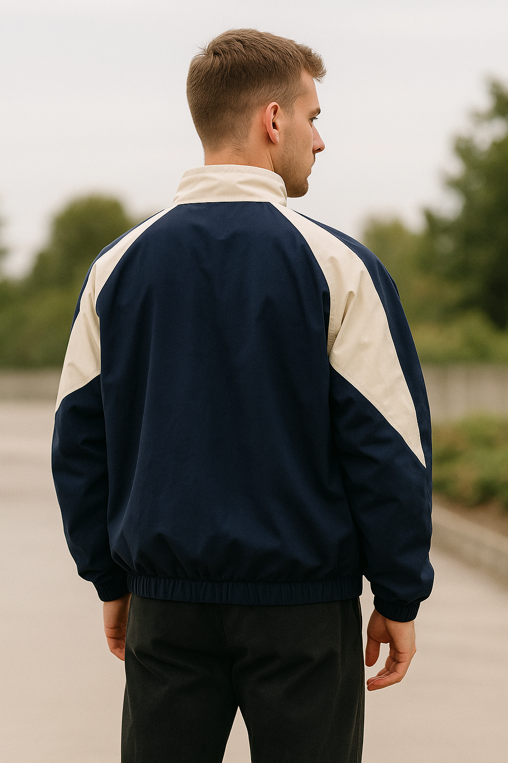 Heren Windjack Met Kleurblokken, High Street Stijl, Opstaande Kraag, Winter- En Lentebovenkleding | VIQA VIQA© NEDERLAND