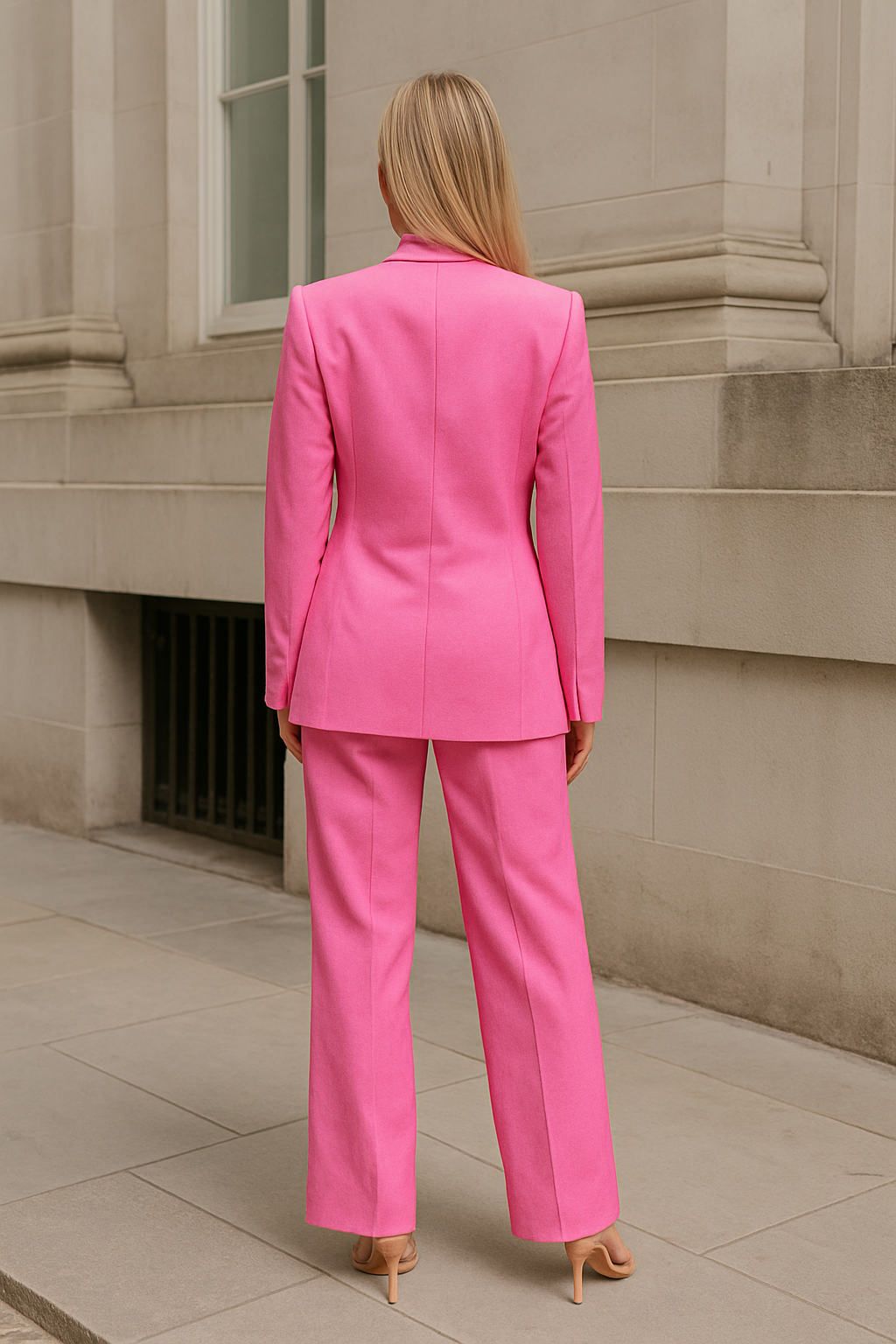 Elegante Tweedelige Set Met Lange Mouwen En Rechte Broek Voor Dames Tweedelig Pak | VIQA VIQA© NEDERLAND