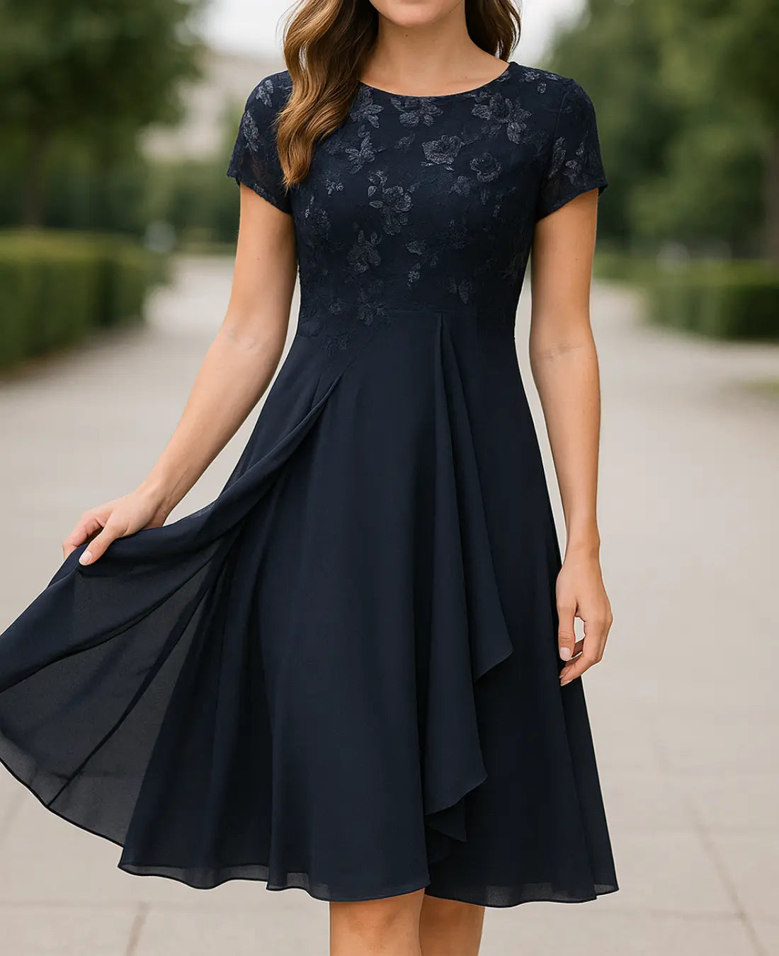 Angie Elegante Maxi Kanten Feestjurk VIQA© NEDERLAND