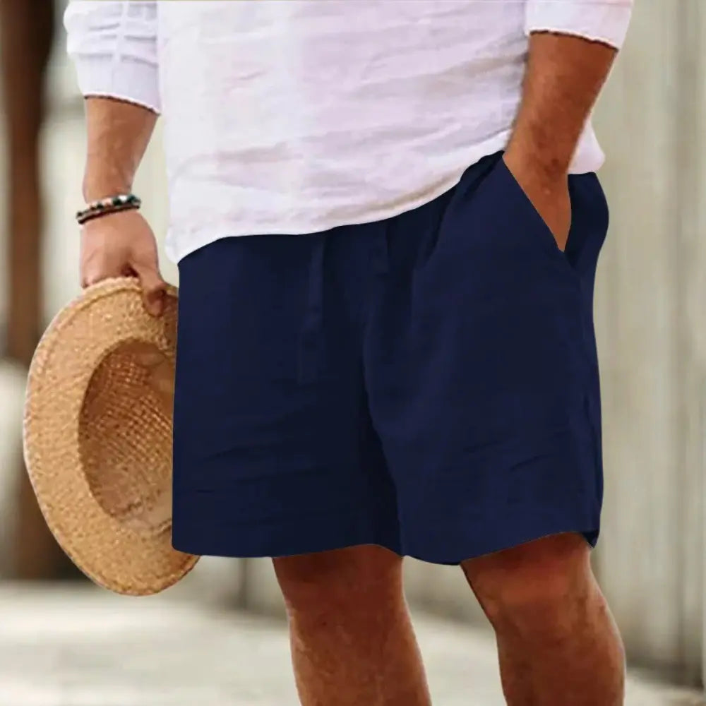 Fred Zomer Linnen Korte Broek VIQA© NEDERLANDBlauw-2XL