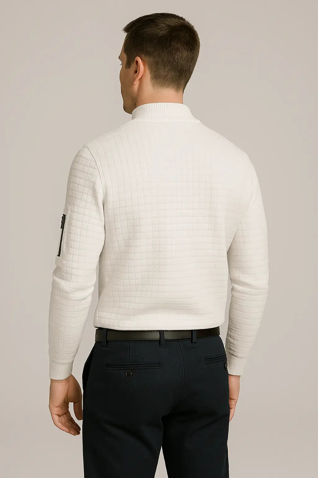 Caden Kwart Rits Heren Trui Met Lange Mouwen VIQA© NEDERLAND