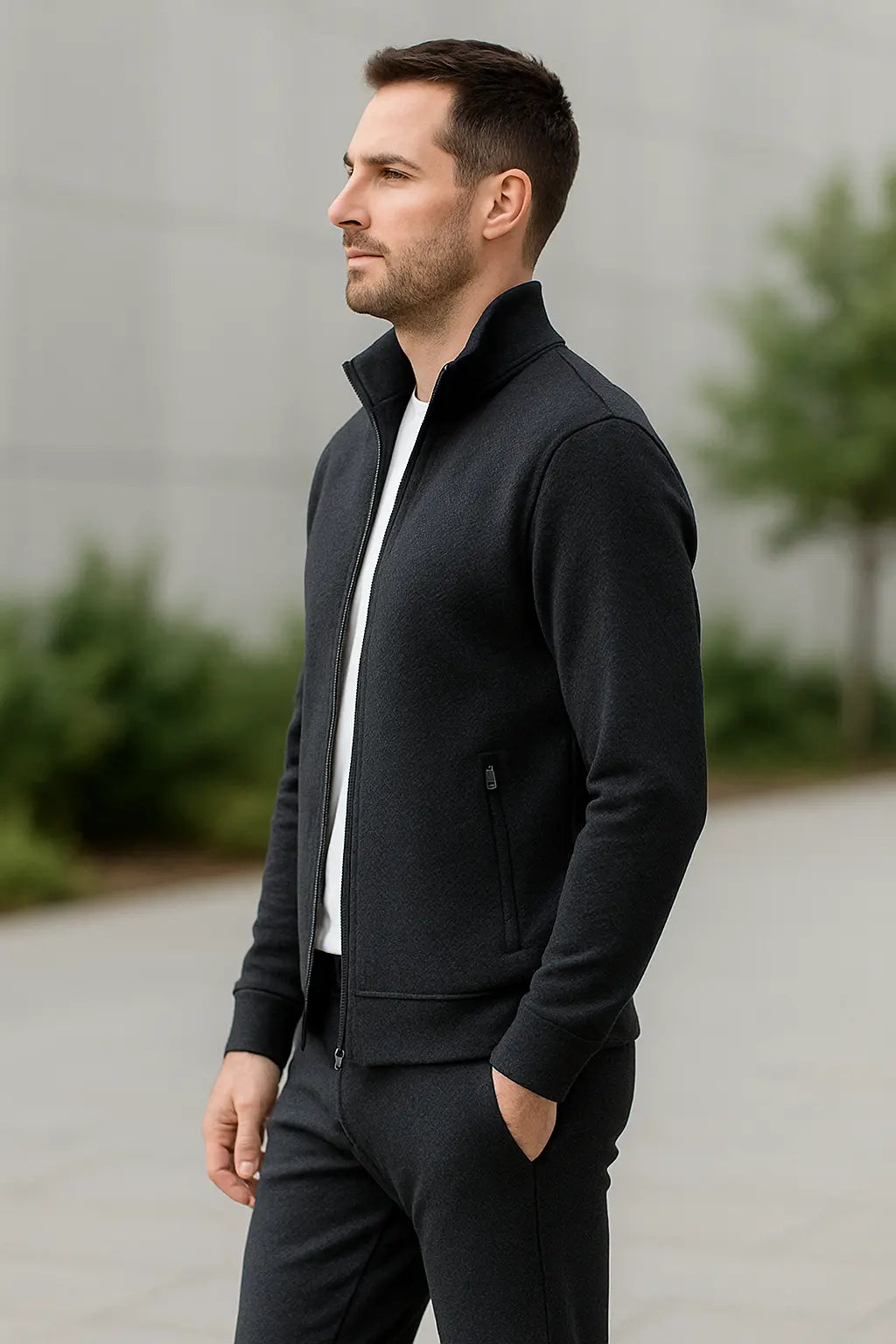 Casual Jas En Broek Voor Heren, Trainingspak Met Lange Mouwen En Ritssluiting | VIQA VIQA© NEDERLAND