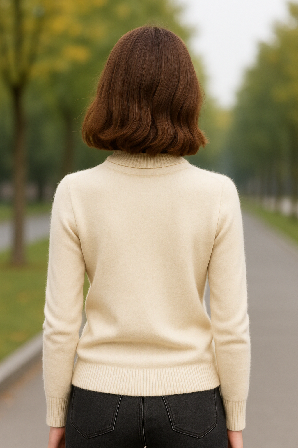 Dames Mink Kasjmier Trui, Dikke Warme Gebreide Trui, Hoge Revers Herfst En Winter Top | VIQA VIQA© NEDERLAND