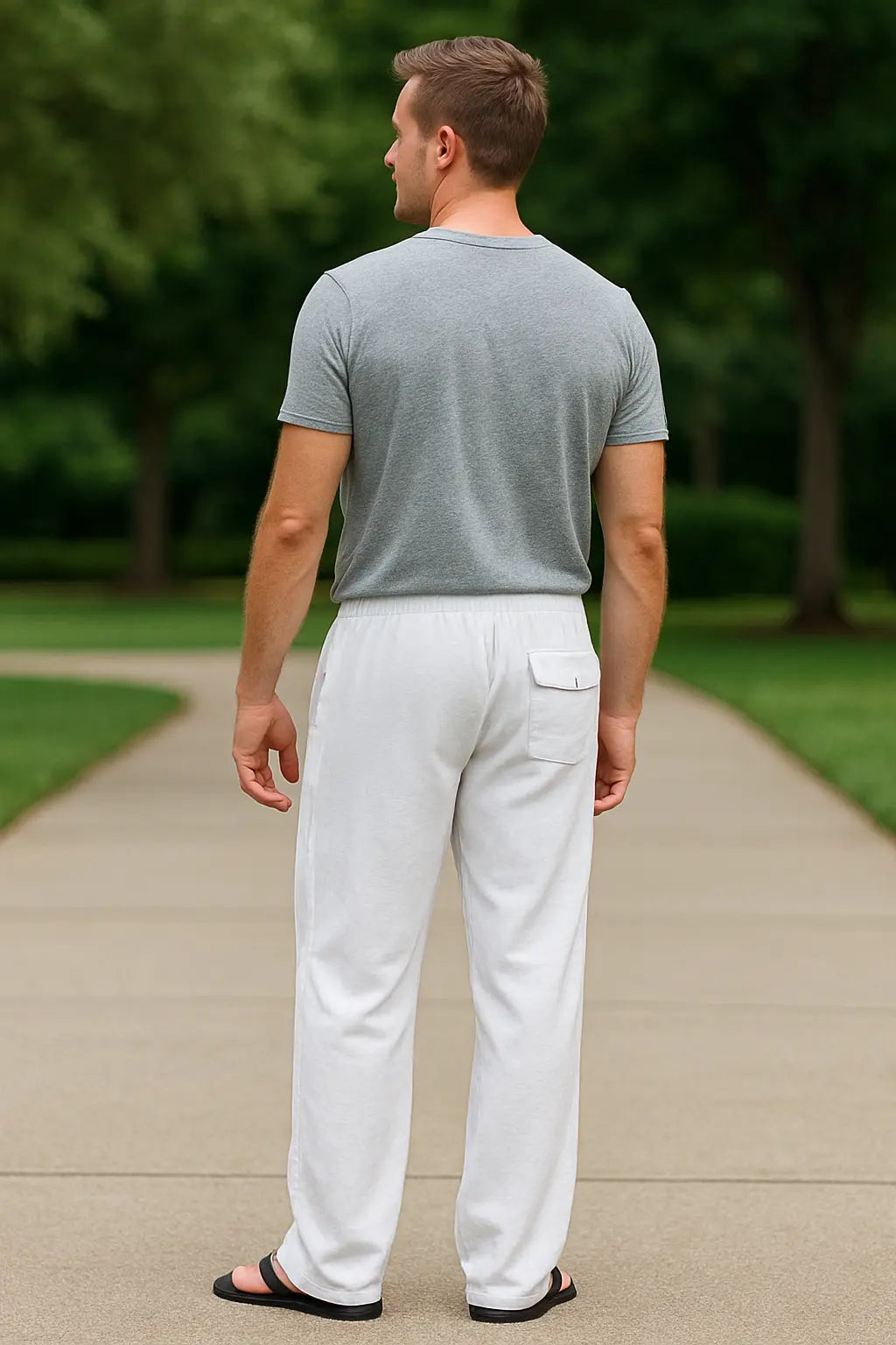 Lichtgewicht Herenbroek, Elastische Taillebroek, Casual Lange Zomerbroek | VIQA VIQA© NEDERLAND