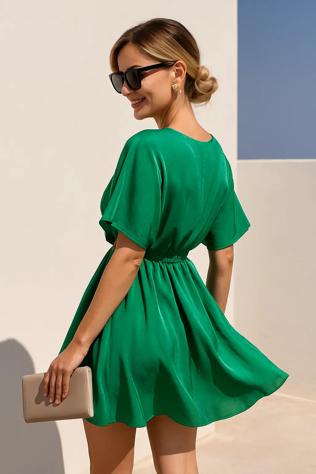 Dames Sexy Zomer Mini Jurk, Korte Mouw A-lijn Casual Zomer Strand Feest Jurk | VIQA VIQA© NEDERLAND