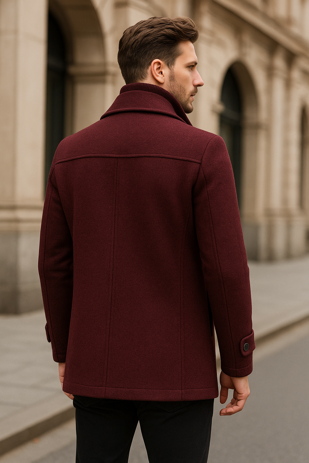 Heren Jas van Wolmix, Single Breasted Slim Pasvorm Zakelijk Casual Winter Windbreaker Jas | VIQA VIQA© NEDERLAND