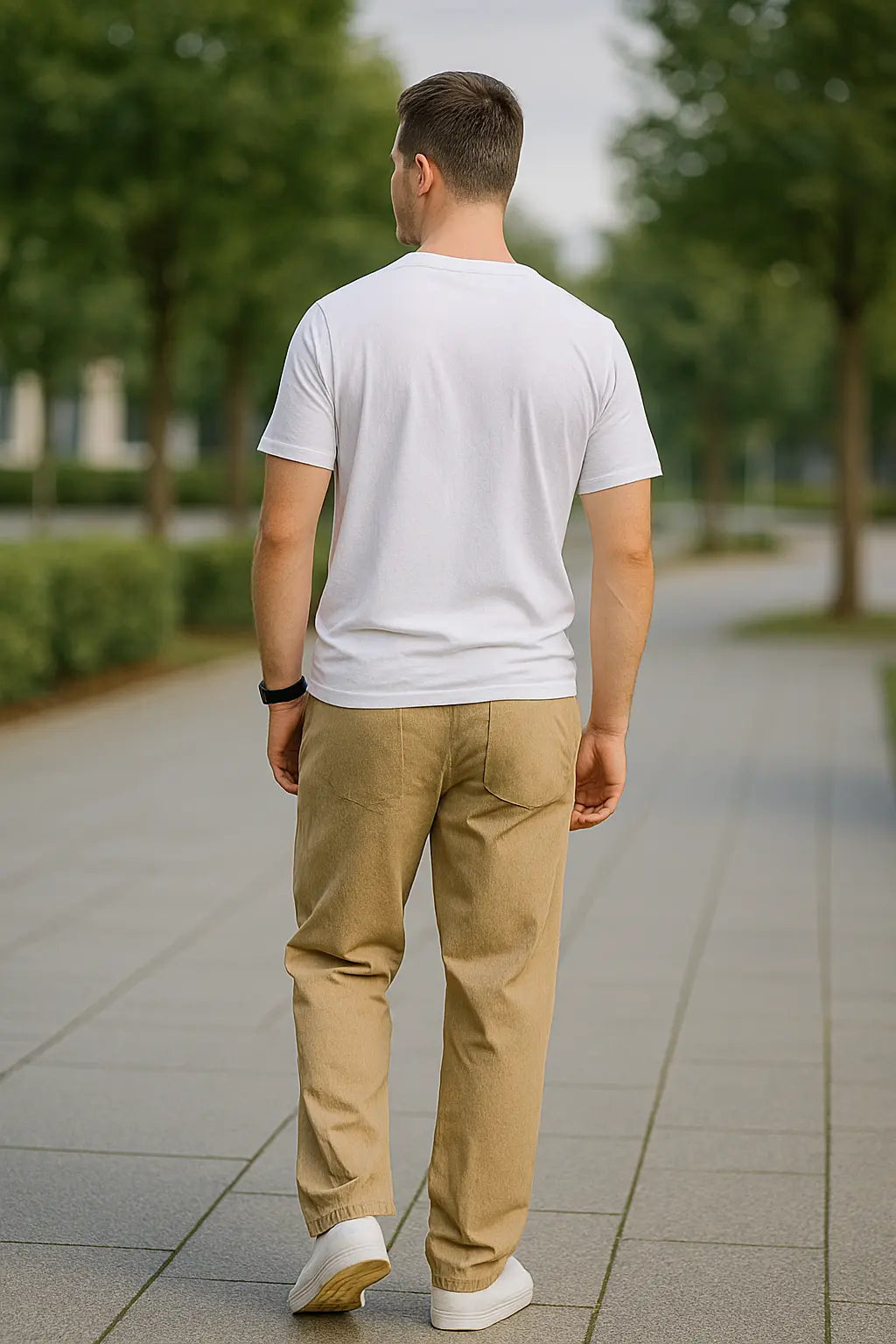 Heren Katoenen Cargo Broek, Zomer Lichtgewicht Werkkleding Joggers, Casual Los Fit Buiten Broek | VIQA VIQA© NEDERLAND