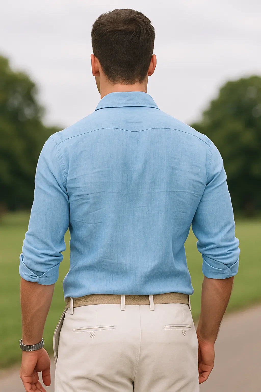 Heren Katoenen Linnen Shirt, Lange Mouwen Casual Revers Met Knoopsluiting, Lichtgewicht Ademend Vest VIQA VIQA© NEDERLAND