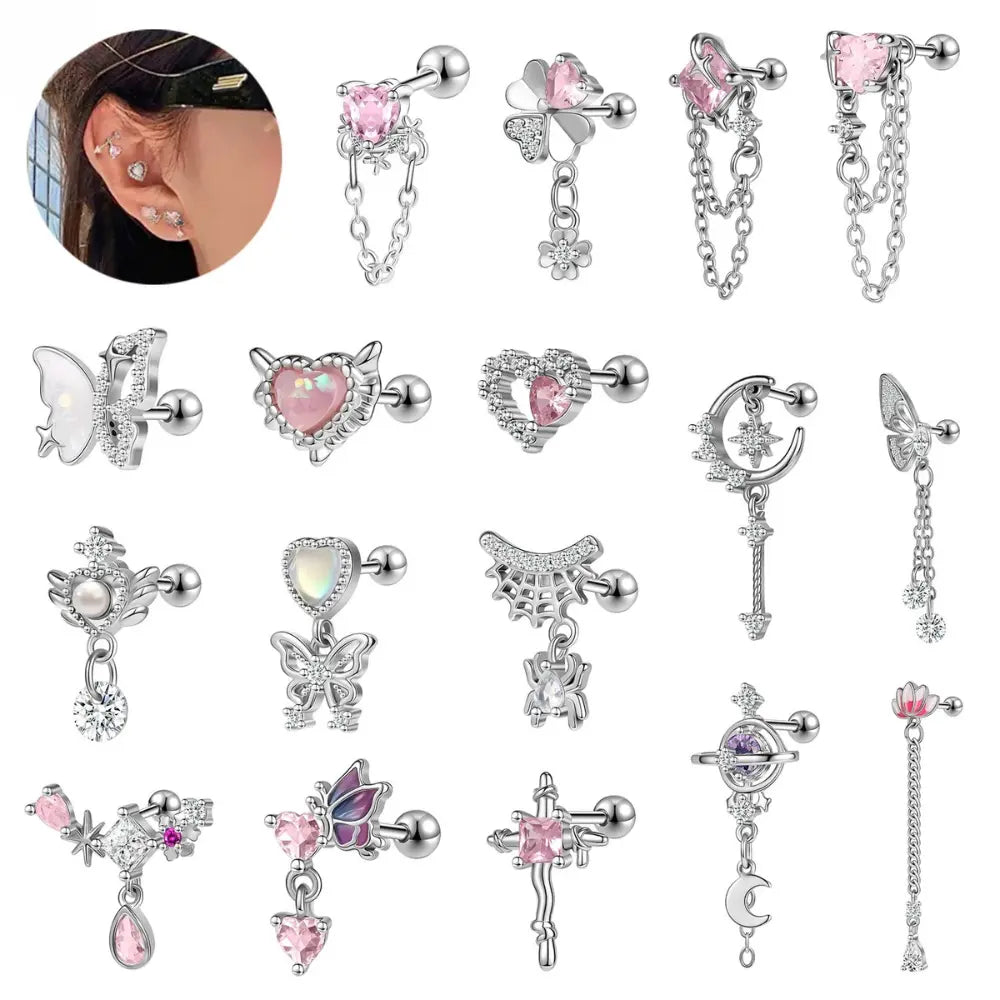 20G Kristallen Hart Oorbellen Voor Dames VIQA© NEDERLAND