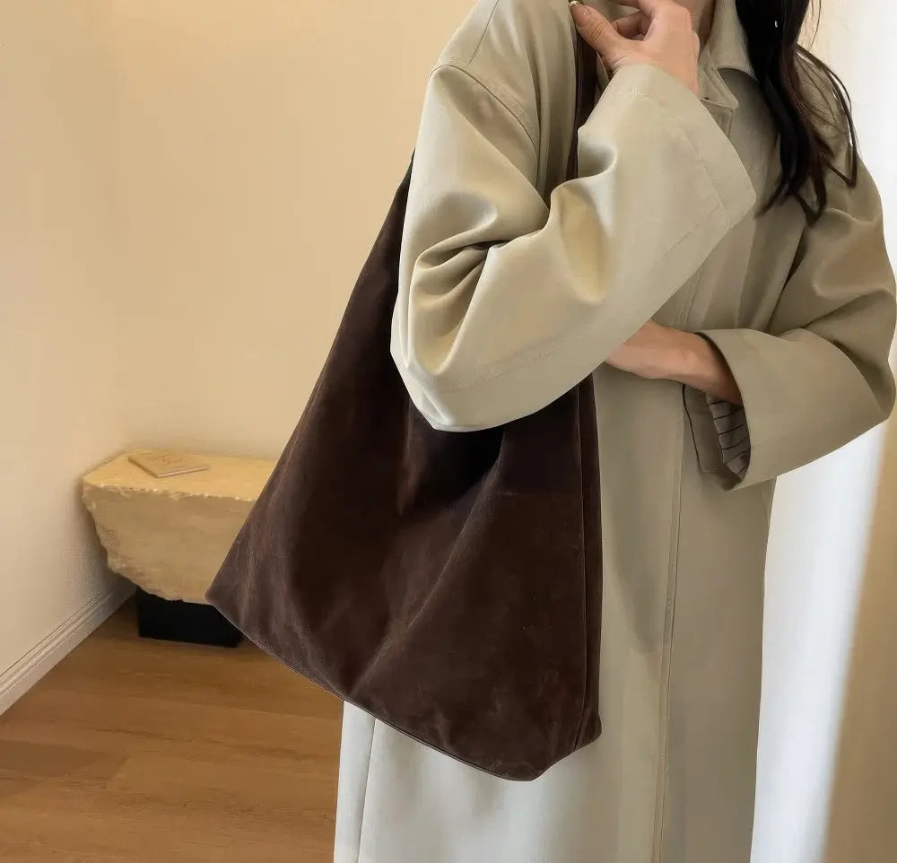 Schoudertas  Dames Suède Portemonnee VIQA© NEDERLANDBruin