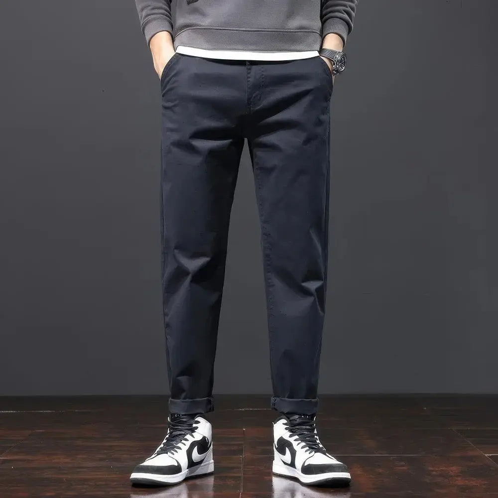 Heren Stretch Casual Katoenen Chino's VIQA© NEDERLANDBlauw-38