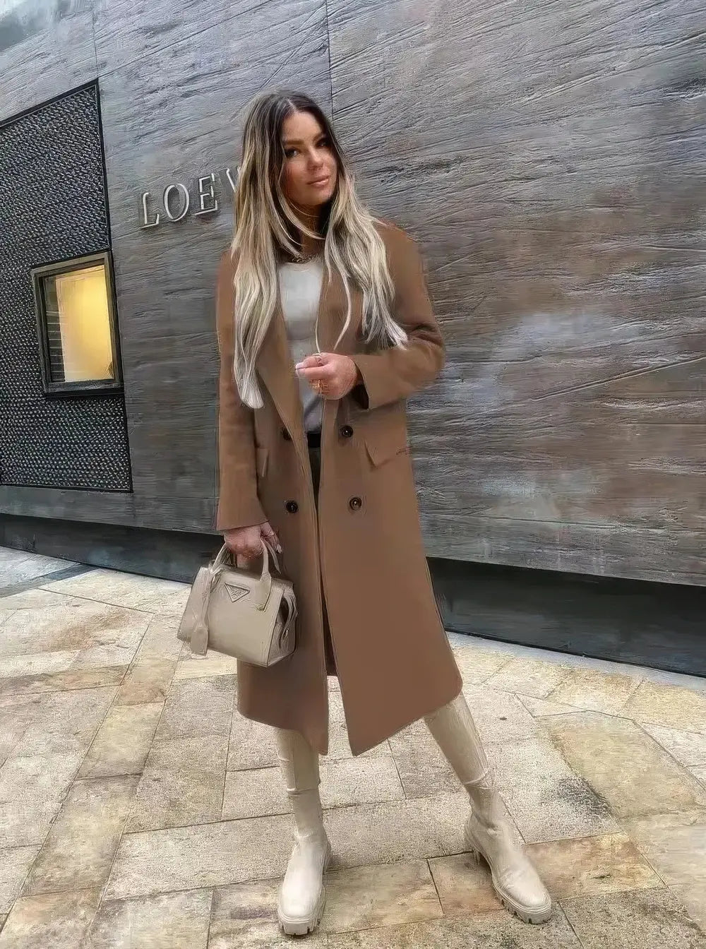 Damesjas Voor Woon-werkverkeer Met Lange Mouwen VIQA© NEDERLANDKhaki-XXL