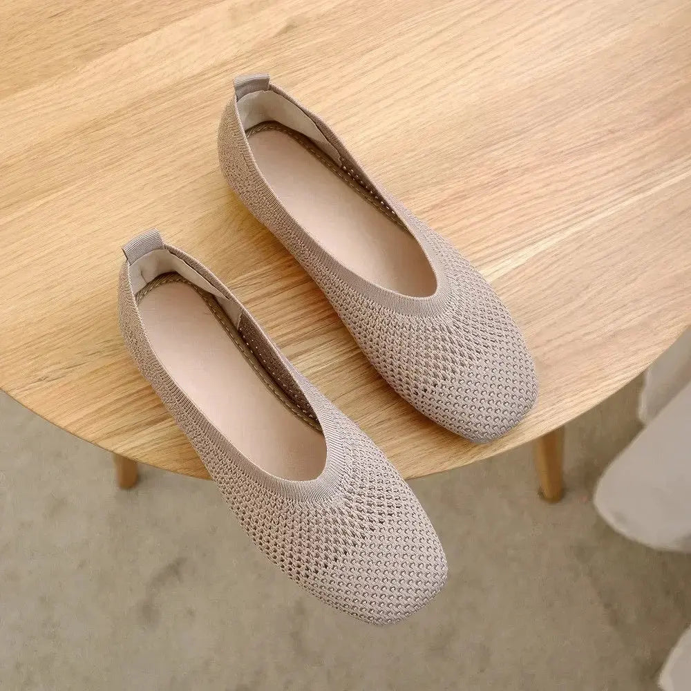 Ademende Zachte Damesschoenen VIQA© NEDERLANDKhaki-Vierkant-43