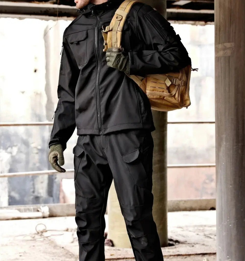 Heren Waterdicht 2 Delige Tactische Cargo Set VIQA© NEDERLANDZwart-XXL