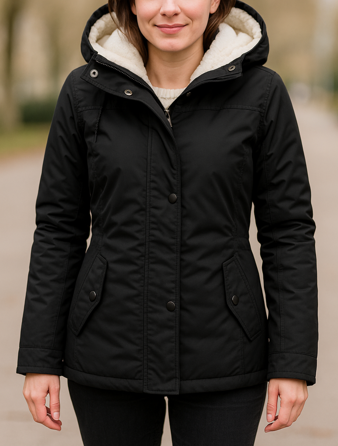 Damesjas Met Capuchon En Fleecevoering, Dikke Warme Halflange Winterjas | VIQA VIQA© NEDERLAND