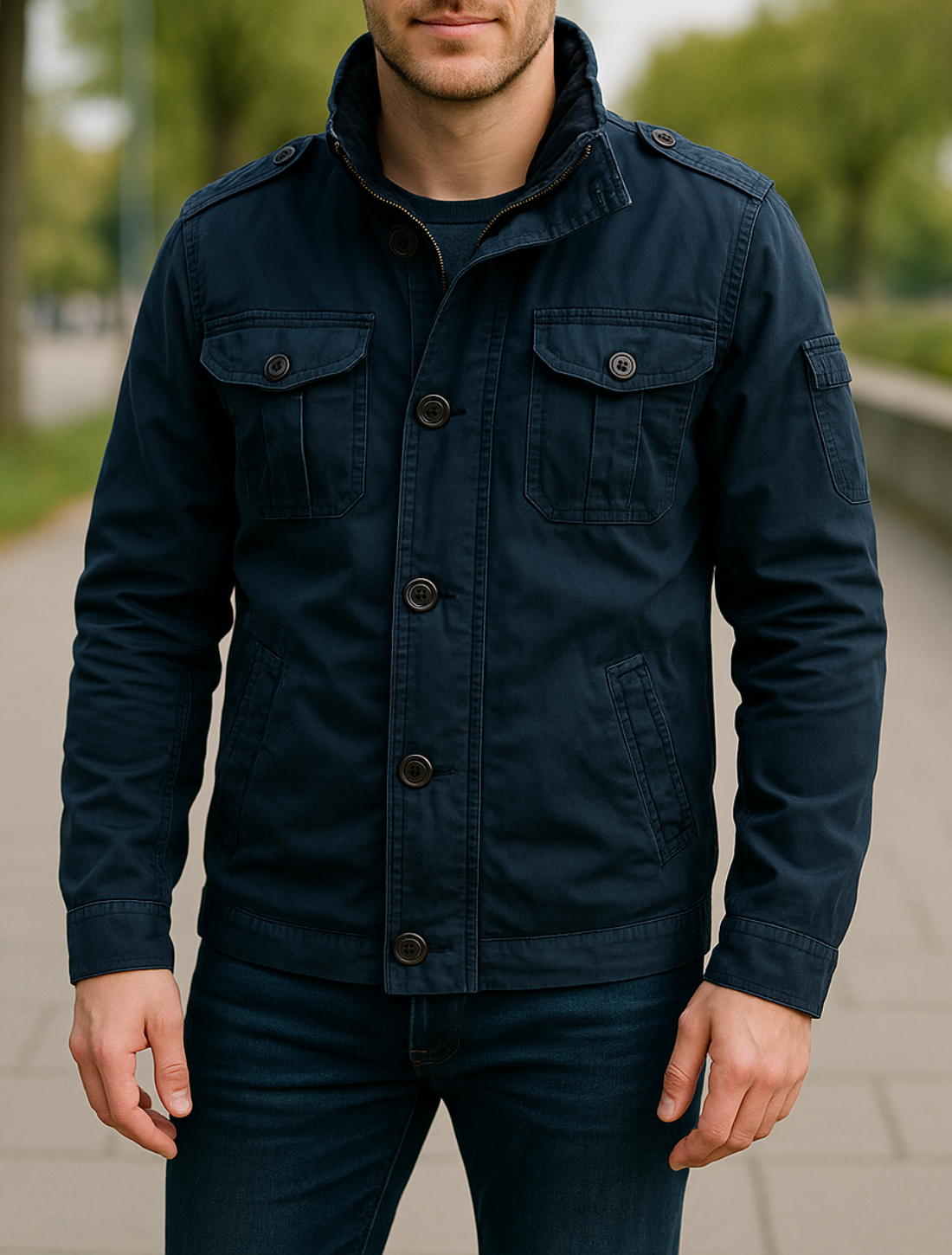 Heren Utility Cargojack, Outdoor Multi-Zakken Camo Veldjas, Casual Wandeluniformtop | VIQA VIQA© NEDERLAND