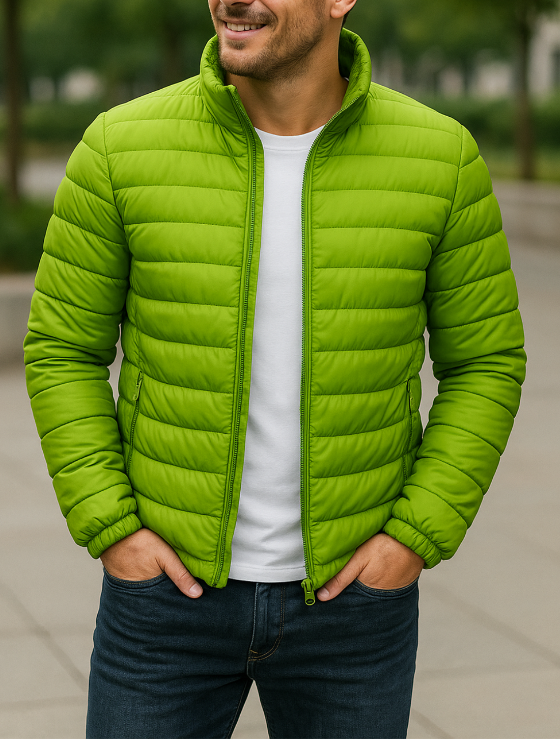 Dikke Gewatteerde Donsjas Voor Heren, Warme Winterjas Met Staande Kraag En Windjack | VIQA VIQA© NEDERLAND