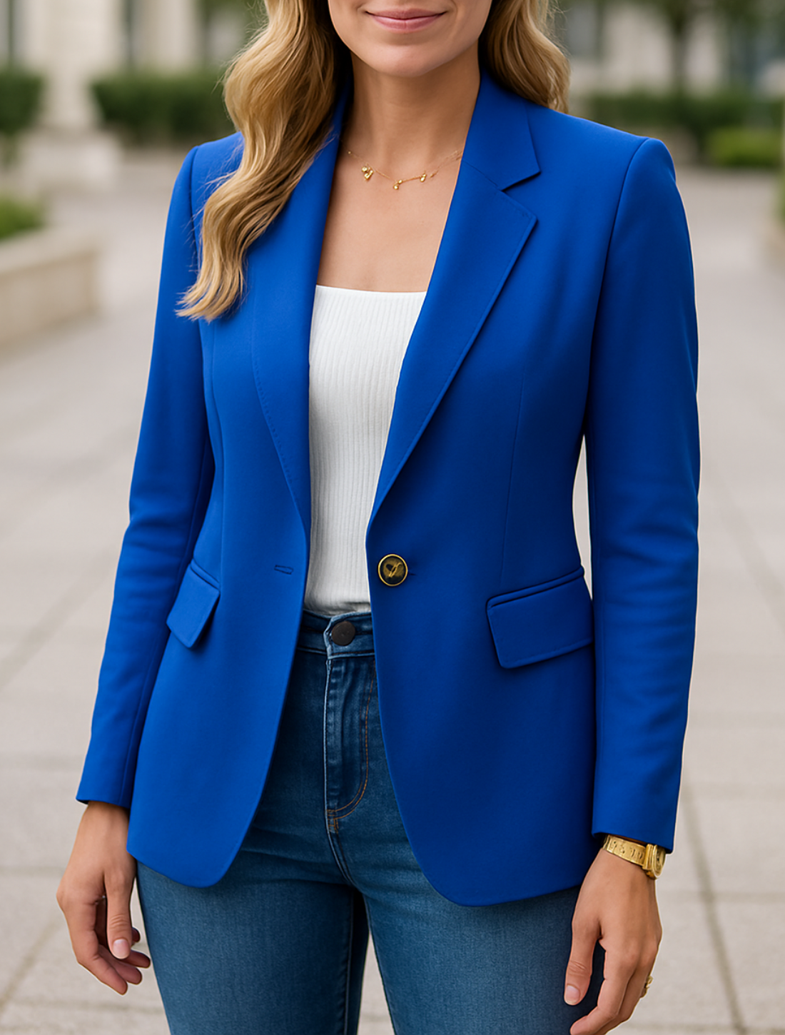 Blazerjas Voor Dames, Zakelijke Jas Met Lange Mouwen En Revers, Casual Elegante Effen Bovenkleding | VIQA VIQA© NEDERLAND