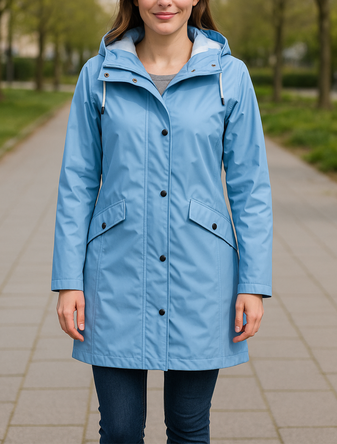 Dames Waterdichte Lange Regenjas, Capuchon Windbreaker Jas, Outdoor Casual Winddichte Jas | VIQA VIQA© NEDERLAND