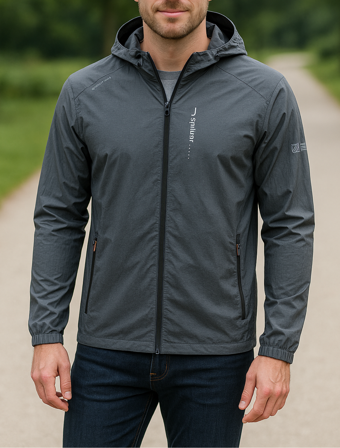 Heren Zomer Sneldrogend Windjack Met Capuchon, Lichtgewicht Outdoor Wandel- en Fietsjack | VIQA VIQA© NEDERLAND