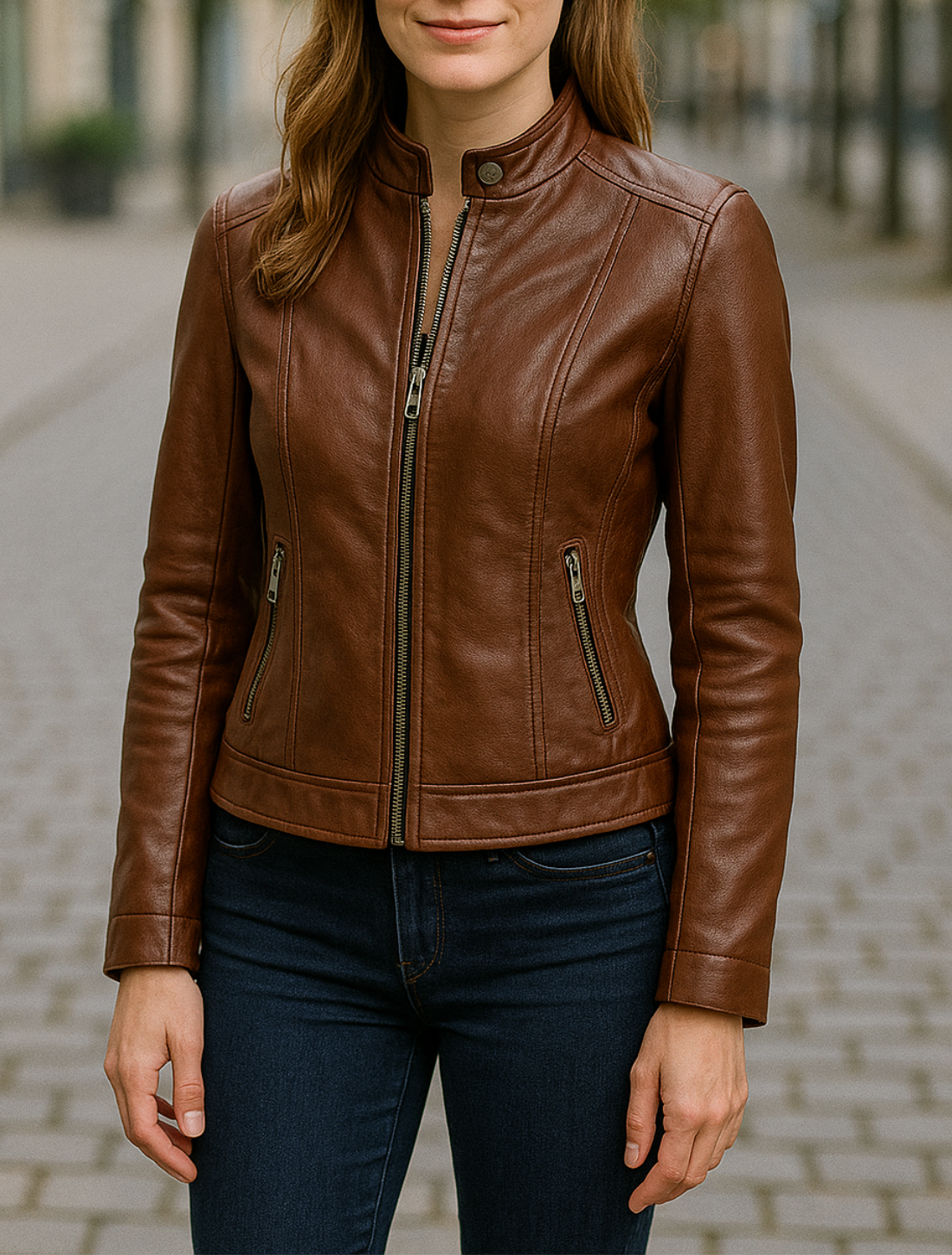 Dames Faux Lederen Jas, Rits Met Zakken Winter Herfst Casual Bovenkleding Jas | VIQA VIQA© NEDERLAND