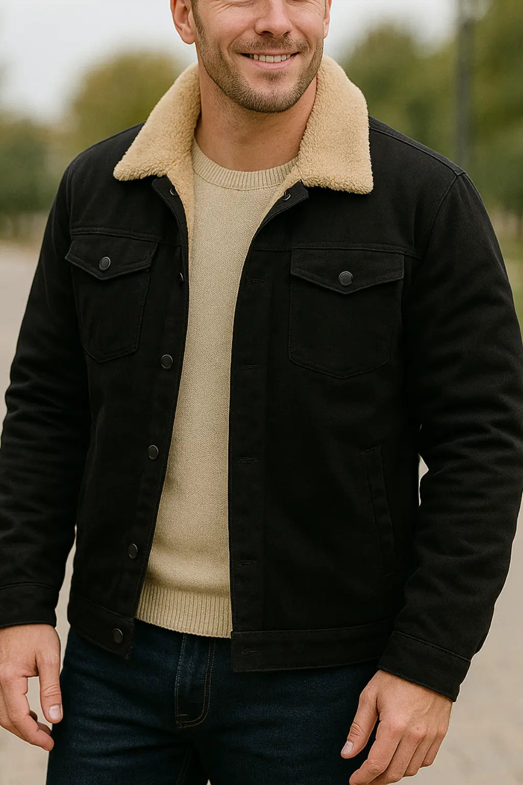 Heren Winterjas, Dikke Fluwelen Voering, Effen Kleur, Revers, Buitenkleding Met Zakken | VIQA VIQA© NEDERLANDZwart / 2XL