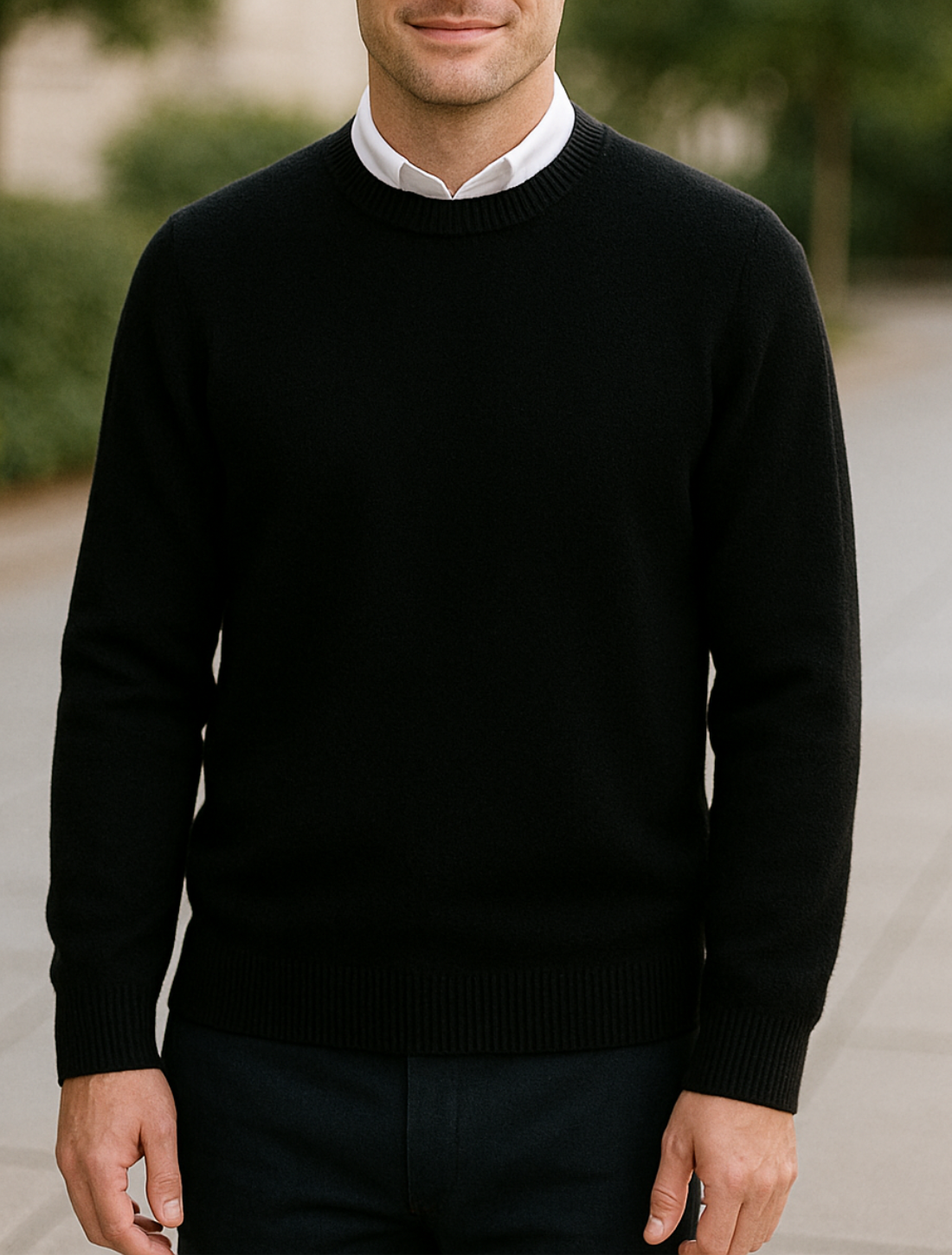 Heren Kasjmier Trui, Los Gebreide Pullover Met Ronde Hals, Herfst Winter Casual Top | VIQA VIQA© NEDERLAND