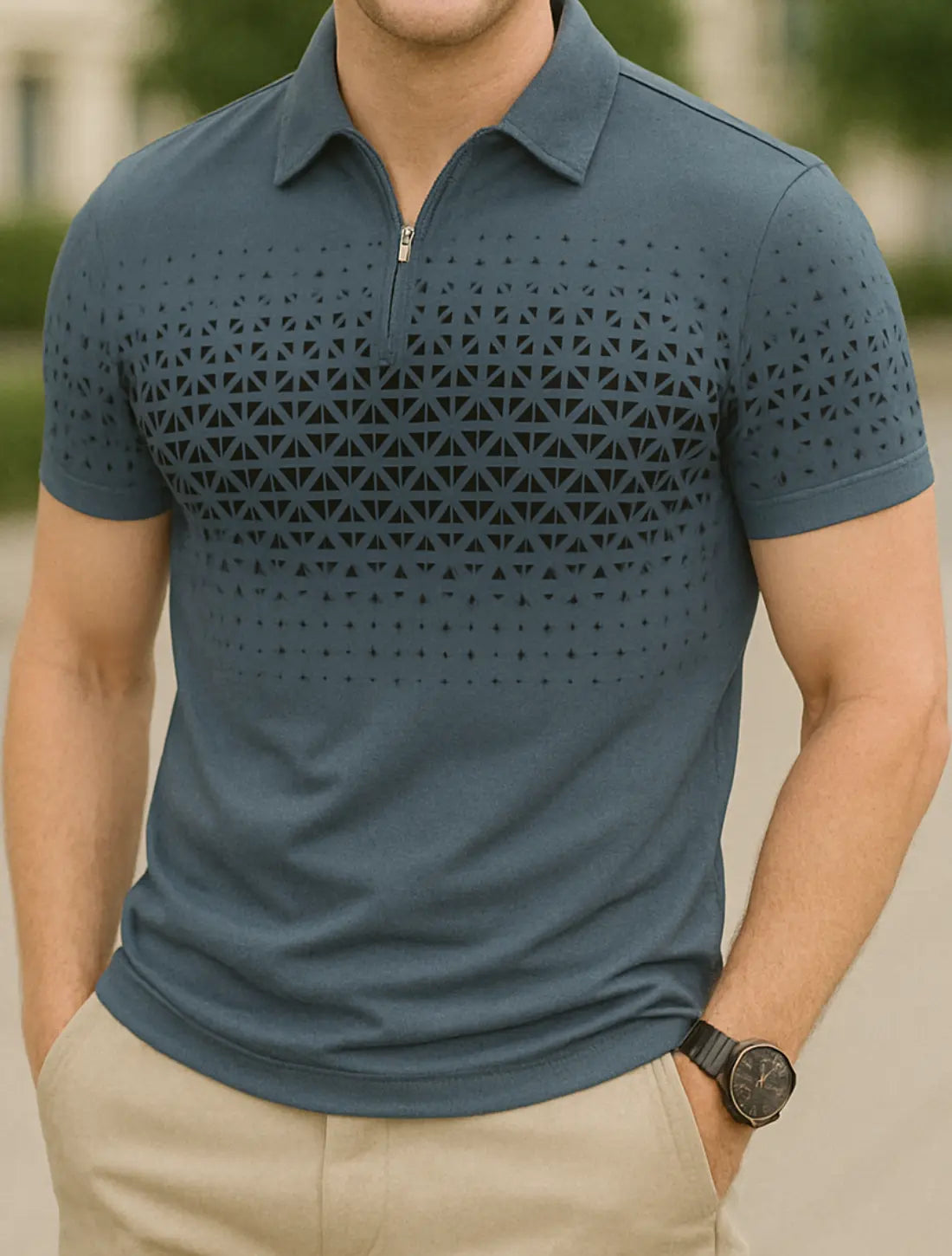 Heren Polo Met Rits VIQA© NEDERLAND