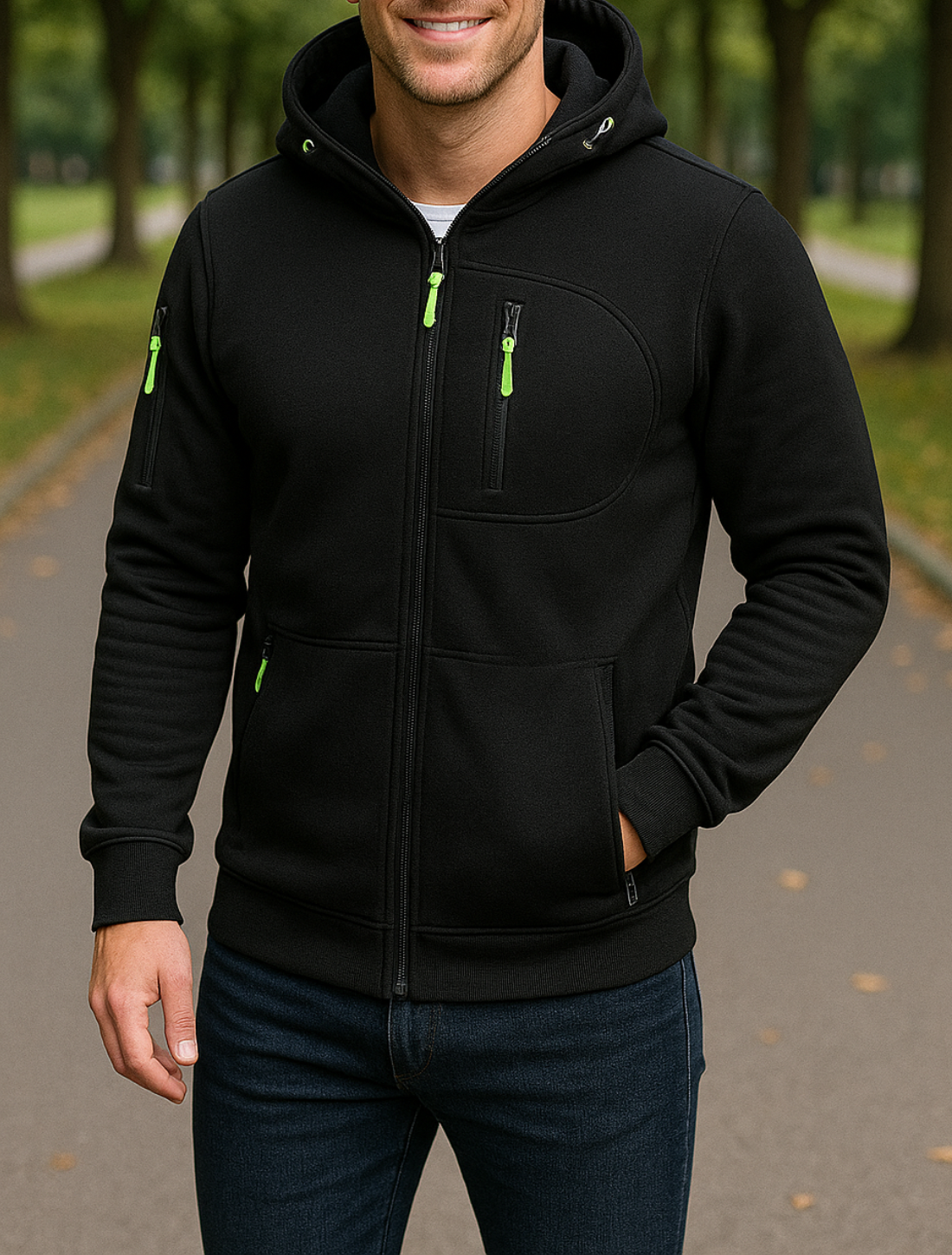 Fleece Hoodie Met Ritssluiting Voor Heren, Dik Warm Sweatshirt Met Capuchon Voor Casual Sportkleding | VIQA VIQA© NEDERLAND