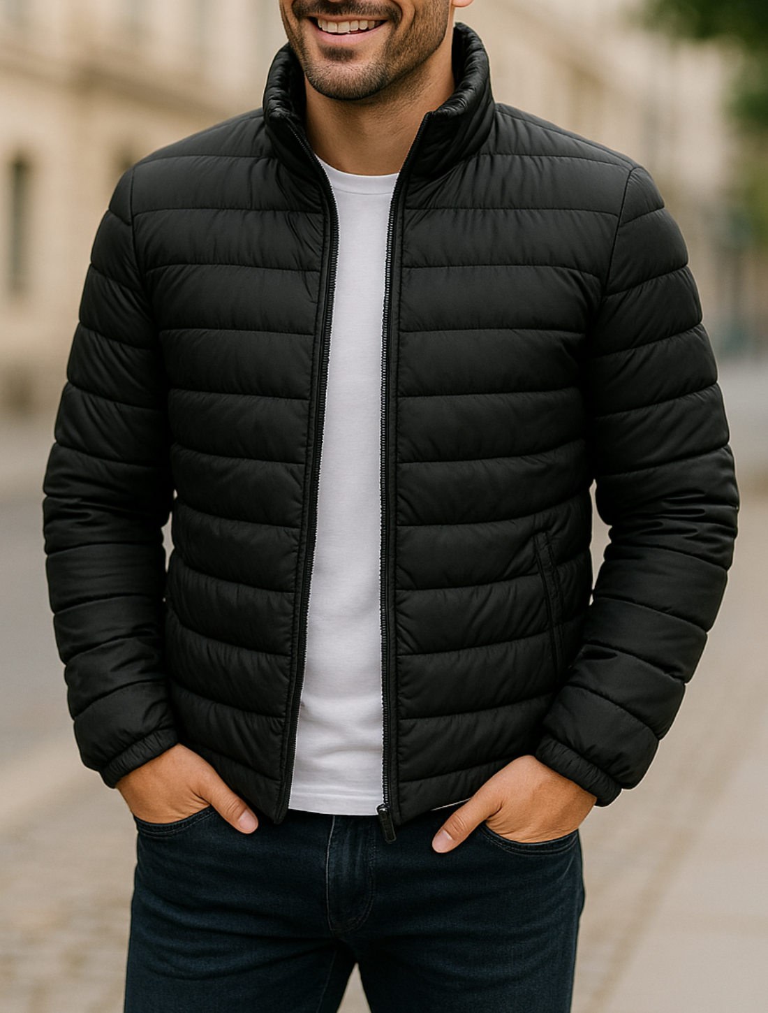 Heren Winter Dikke Katoenen Gewatteerde Donsjas, Warme Casual Staande Kraag Windjack Jas | VIQA VIQA© NEDERLAND