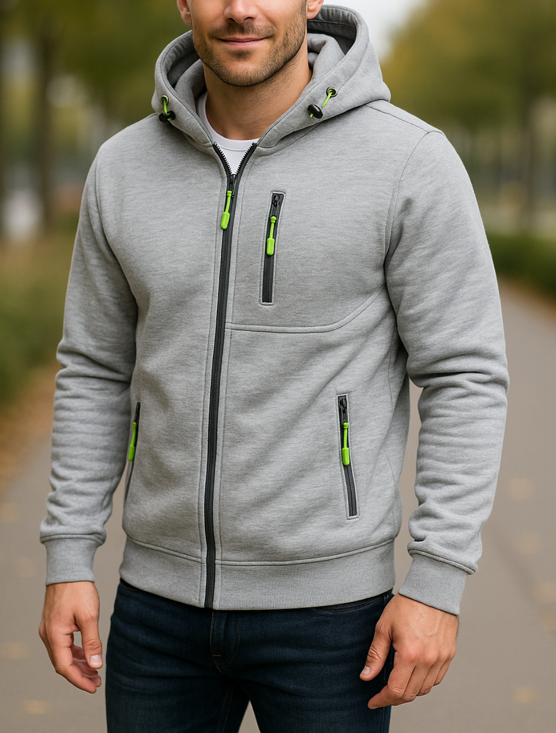 Herenjas Met Capuchon, Effen Gekleurde Casual Hoodie Met Lange Mouwen En Ritssluiting Gym Sport Hoodie Lente Herfst | VIQA VIQA© NEDERLAND
