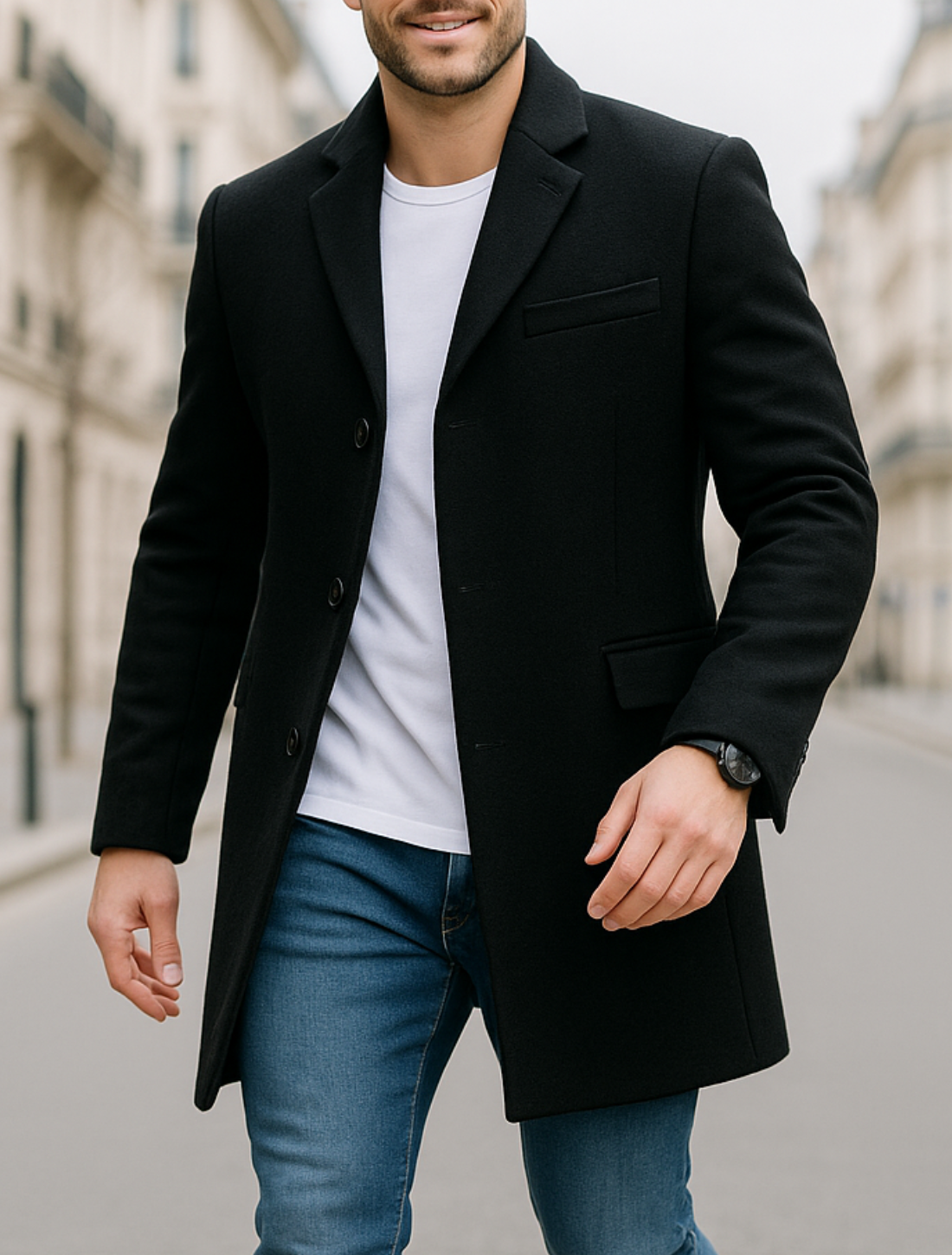 Wintertrenchcoat Voor Heren, Formele Casual Lange Overjas, Warme Outdoorjas | VIQA VIQA© NEDERLAND