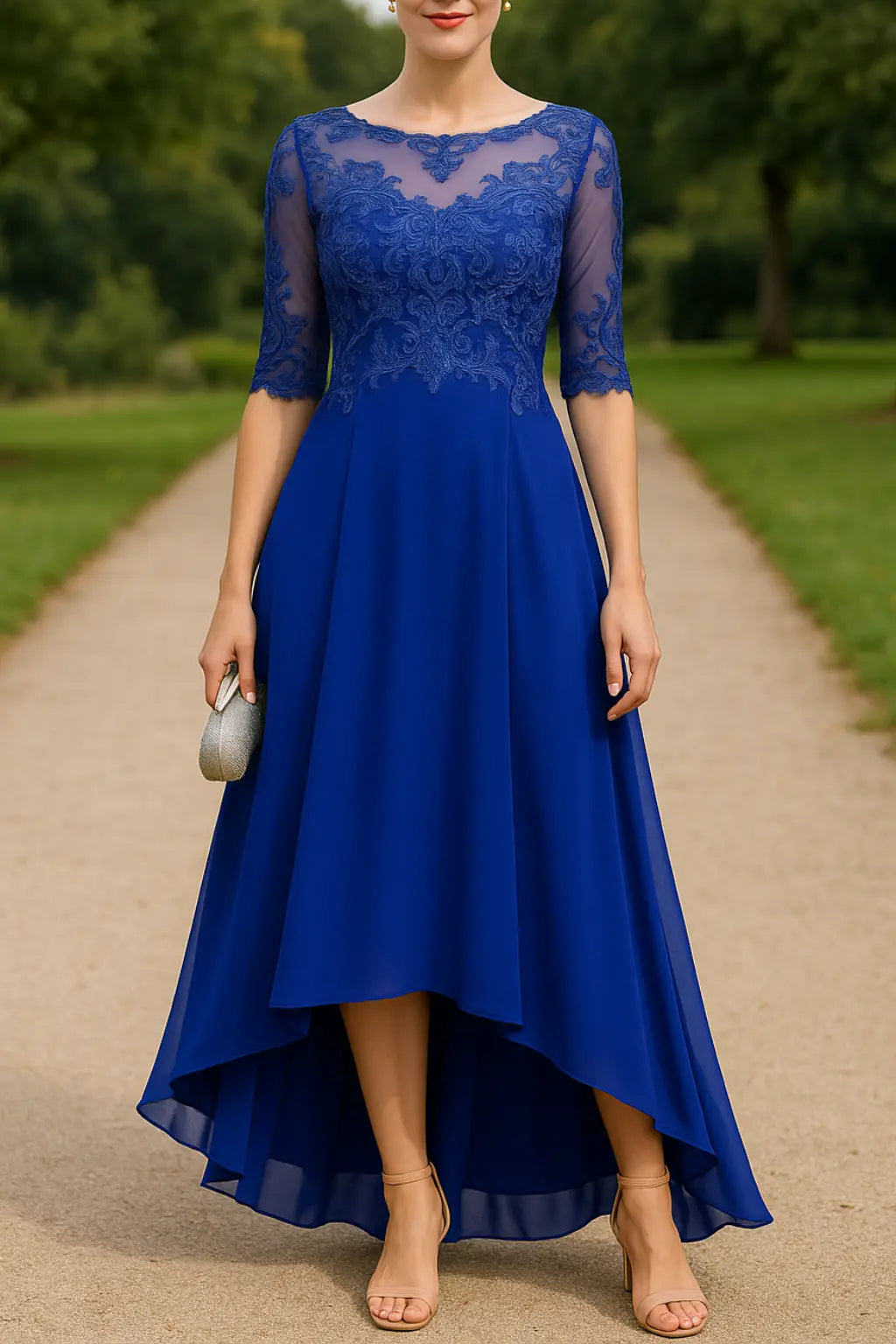 Dames Maxi Gala Jurk, Elegante Lange Bruiloft A-Lijn Feestjurk | VIQA VIQA© NEDERLANDBlauw-2XL