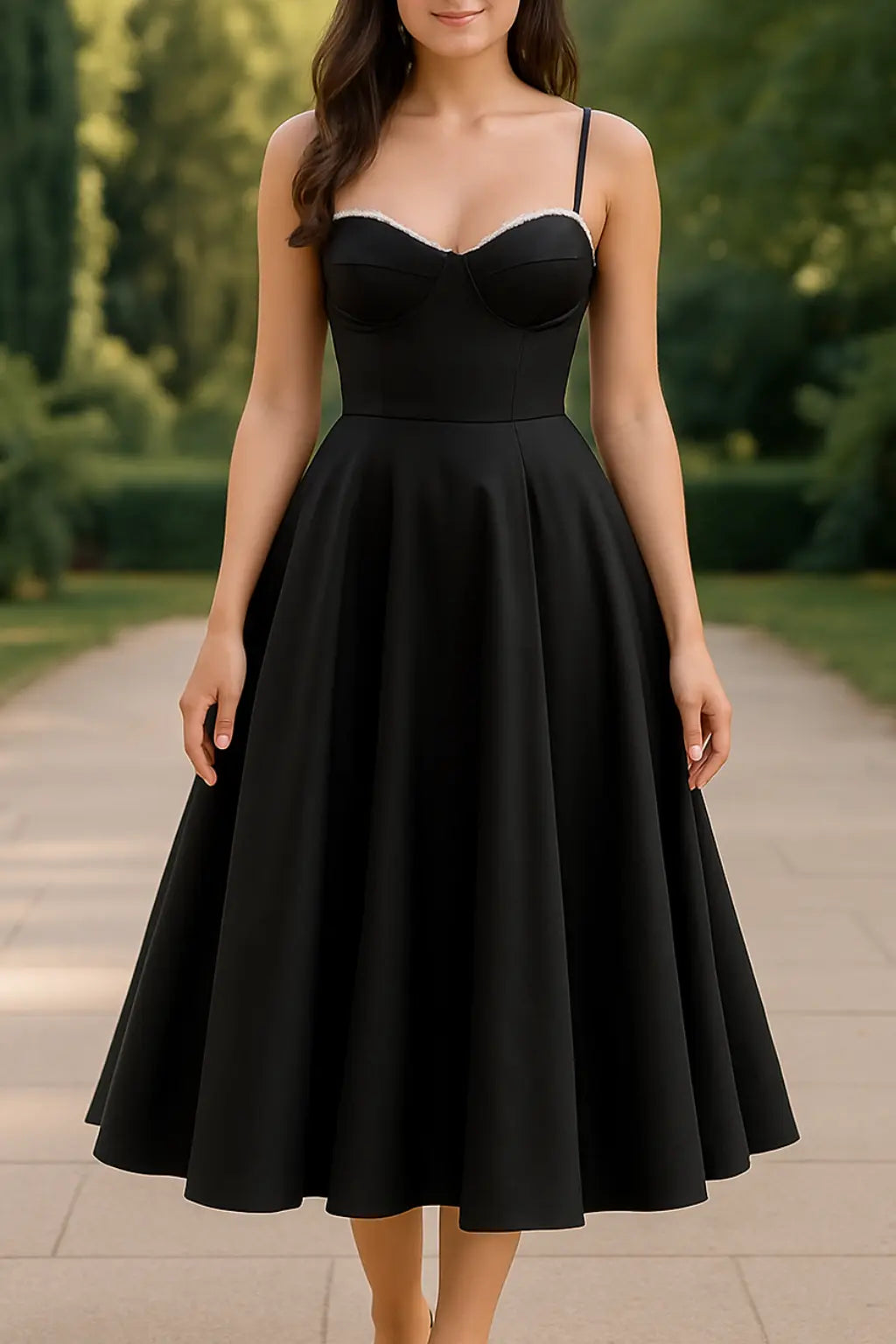 Elegante Gala Jurk Voor Dames, Luxe Prom Gown Met Ruches, Bruiloft Gast Vakantie Outfit | VIQA VIQA© NEDERLANDZwart / 2XL