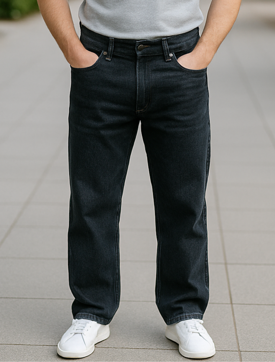 Heren Jeans Met Wijde Pijpen, Losse Rechte Pasvorm, Comfortabele Zakelijke Casualbroek | VIQA VIQA© NEDERLAND