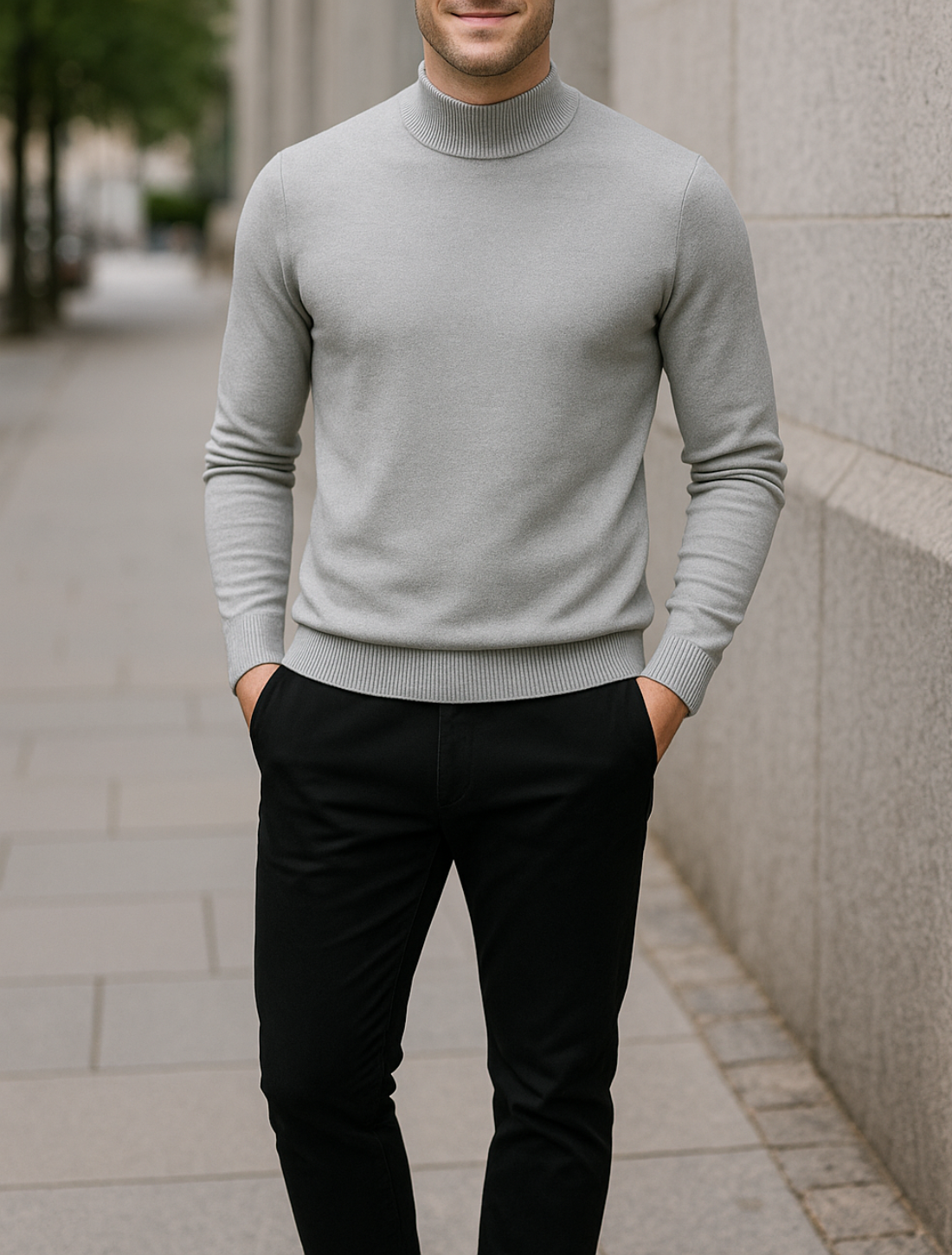 Heren Halve Coltrui, Winter Effen Kleuren Trui, Casual Coltrui | VIQA VIQA© NEDERLAND