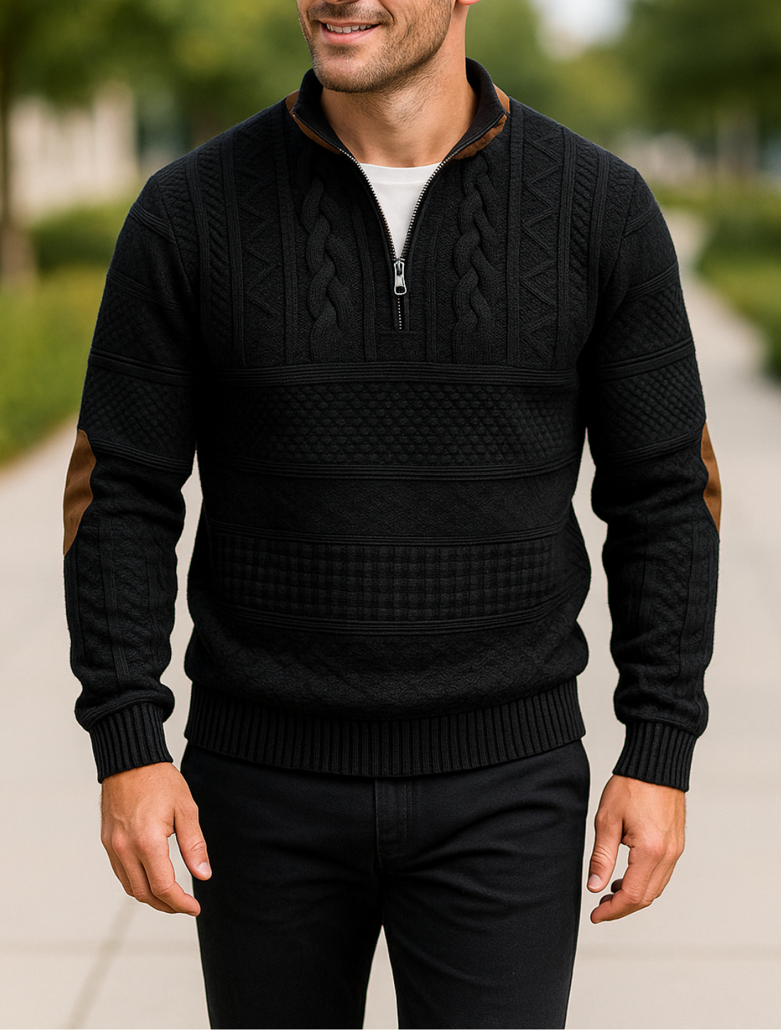 Outdoor Hoodie Voor Heren, Sweatshirt Met Ritssluiting En Jacquardprint, Casual Pullover Met Lange Mouwen | VIQA VIQA© NEDERLAND