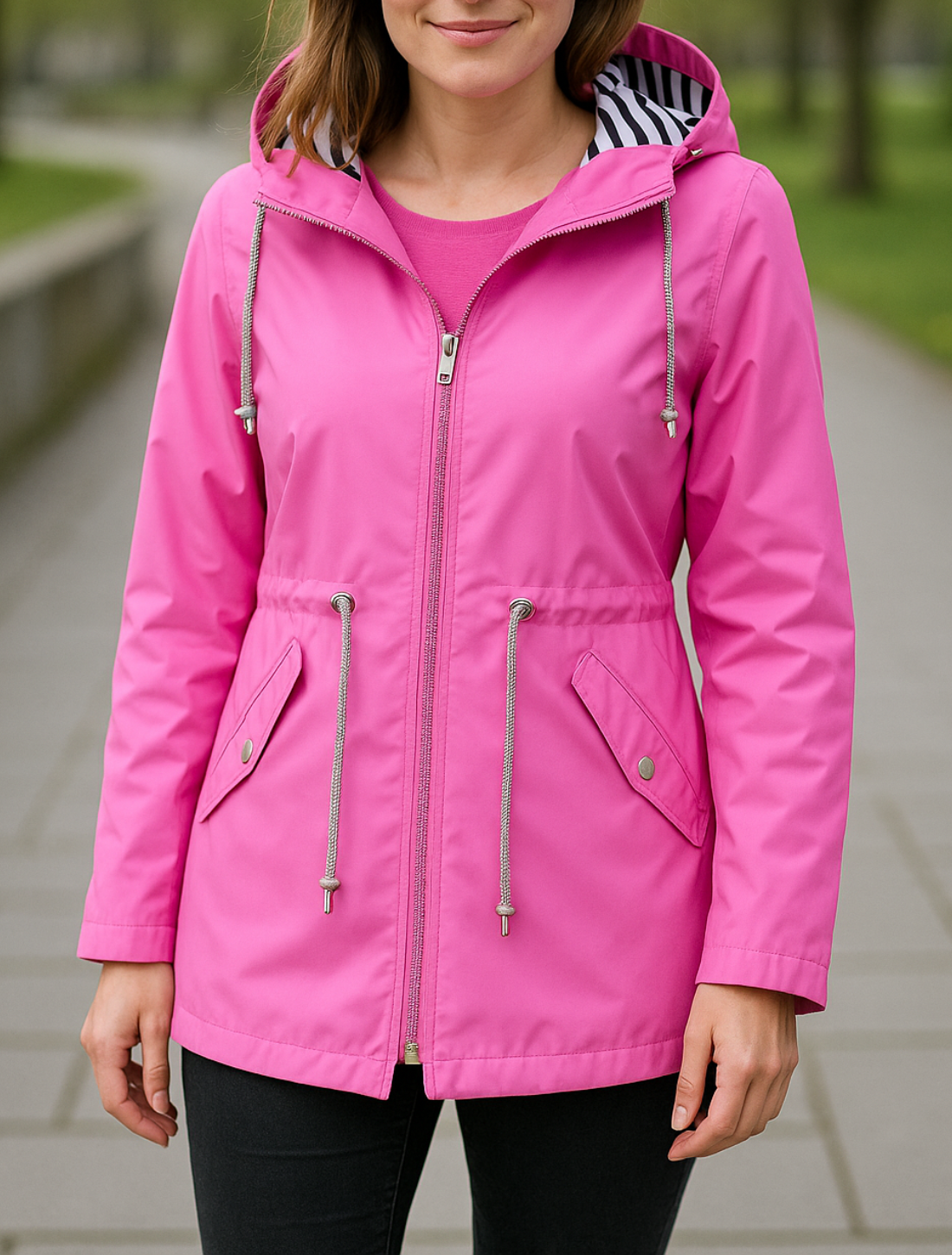 Waterdichte Regenjas voor Vrouwen, Lichtgewicht Casual Outdoor Regenjas Met Kap En Koord | VIQA VIQA© NEDERLAND