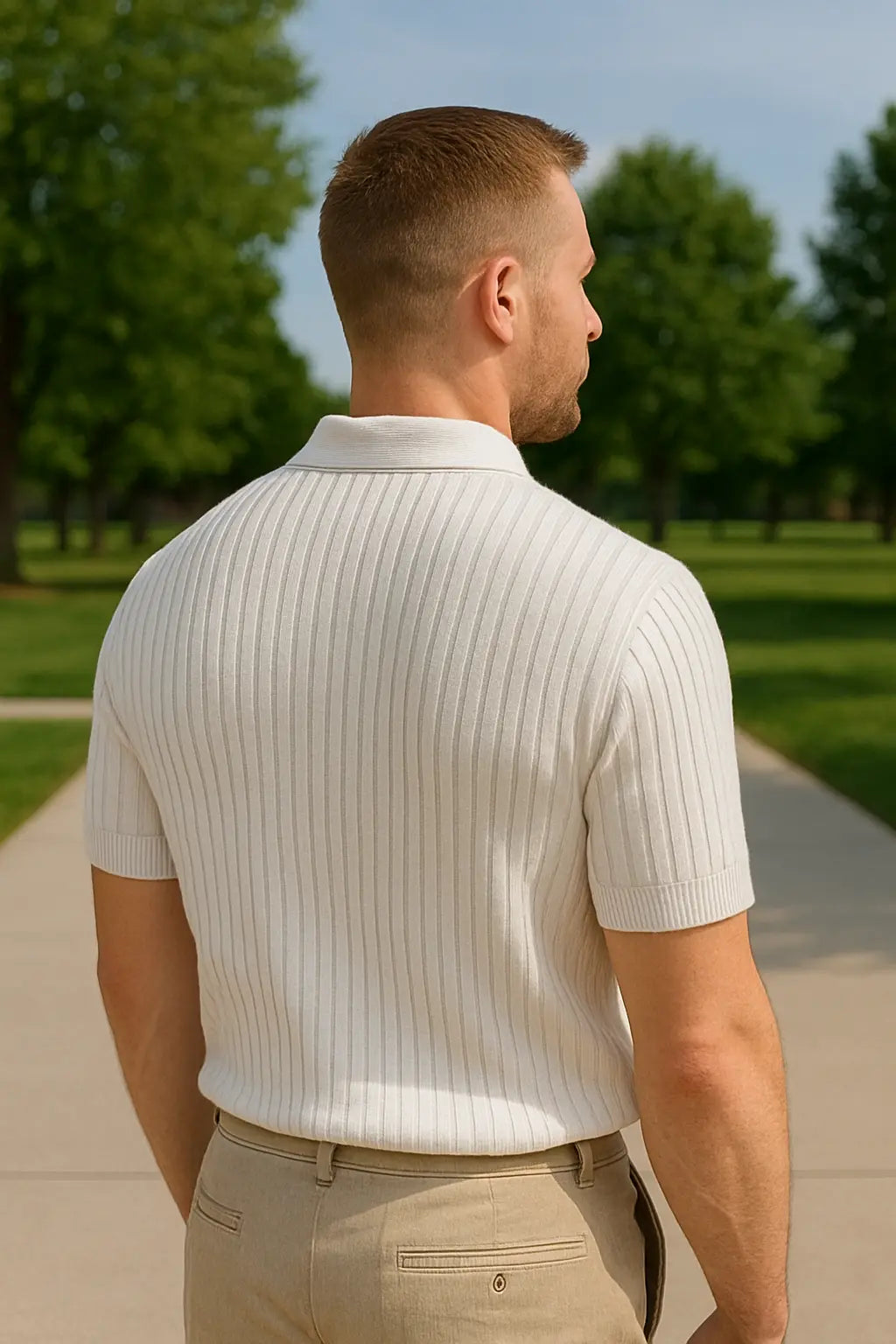 Heren Zomer Poloshirt, Effen Keur Gebreide Korte Mouwen Top, Casual Veelzijdige Mode T-shirt | VIQA VIQA© NEDERLAND