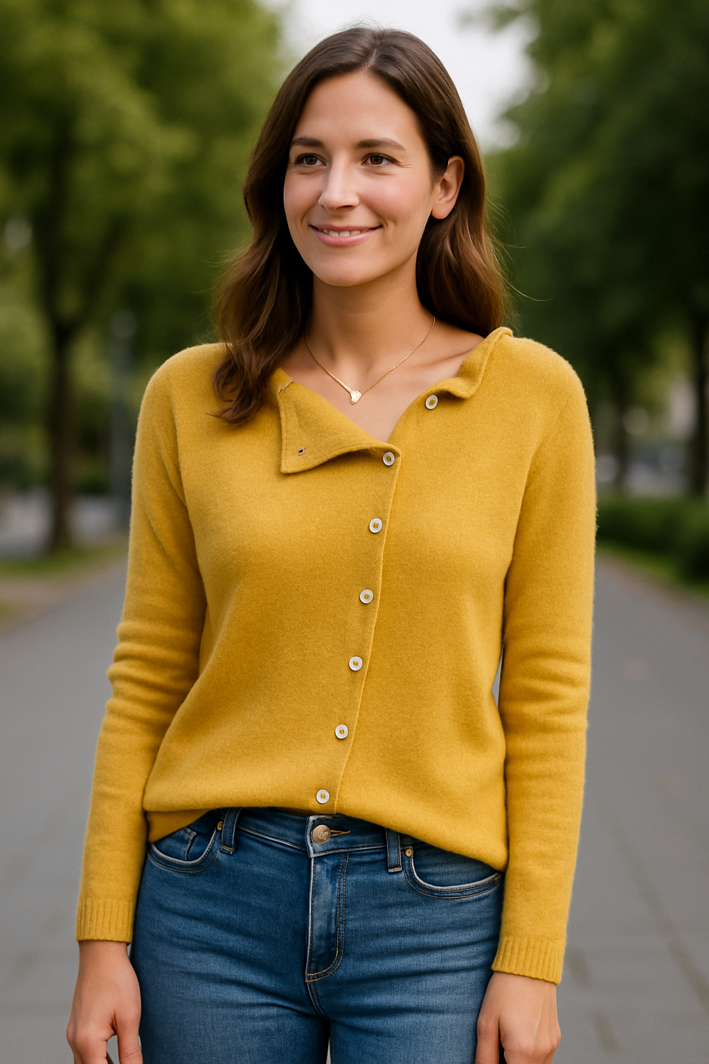 Dames Elegant Gebreid Vest, Herfst Winter Knoop Ontwerp Casual Trui | VIQA VIQA© NEDERLAND