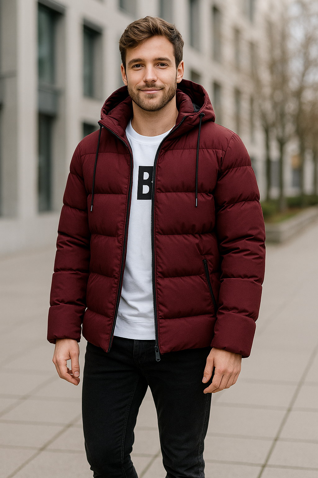 Heren Winterjas Met Capuchon, Casual Lange Mouwen Windjack Gewatteerde Jas Streetwear | VIQA VIQA© NEDERLAND